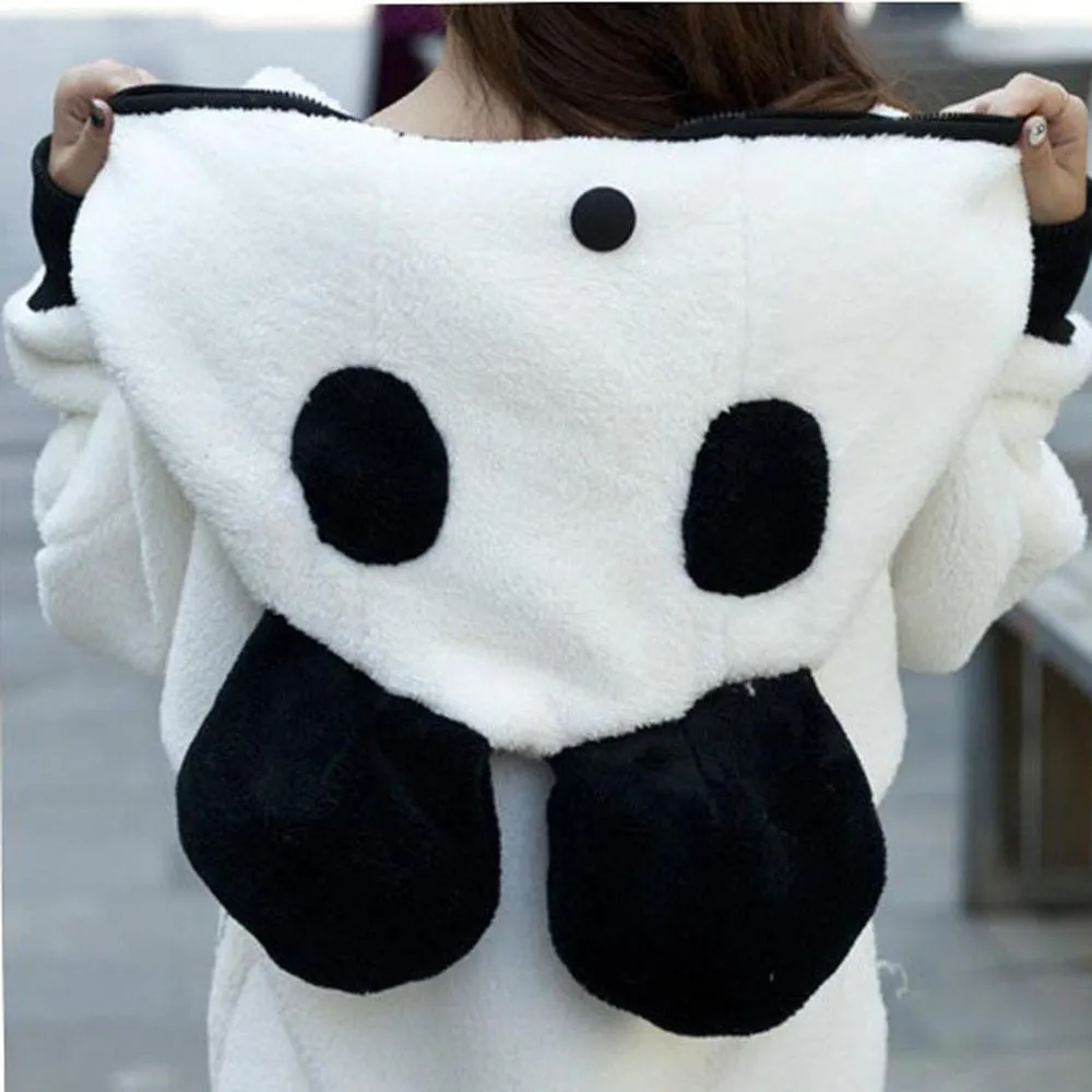 Cute Bear Ear Panda Winter Warm Hoodie