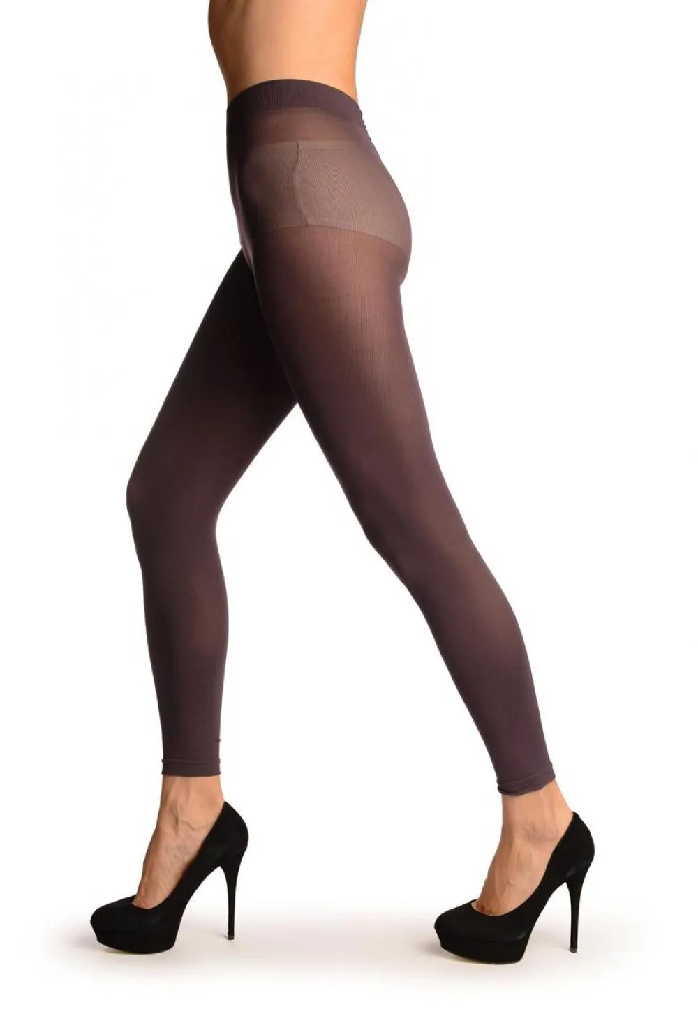 Dark Purple 120 Denier (Winter) Footless Tights