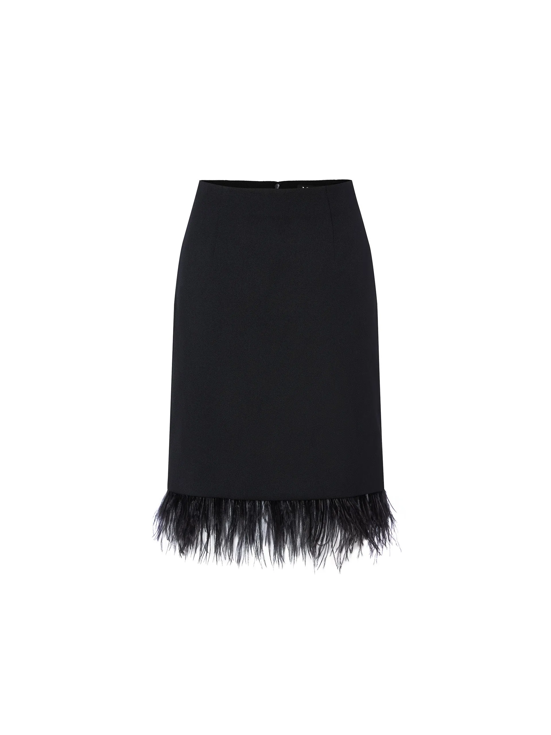 Detachable Feather Midi Skirt