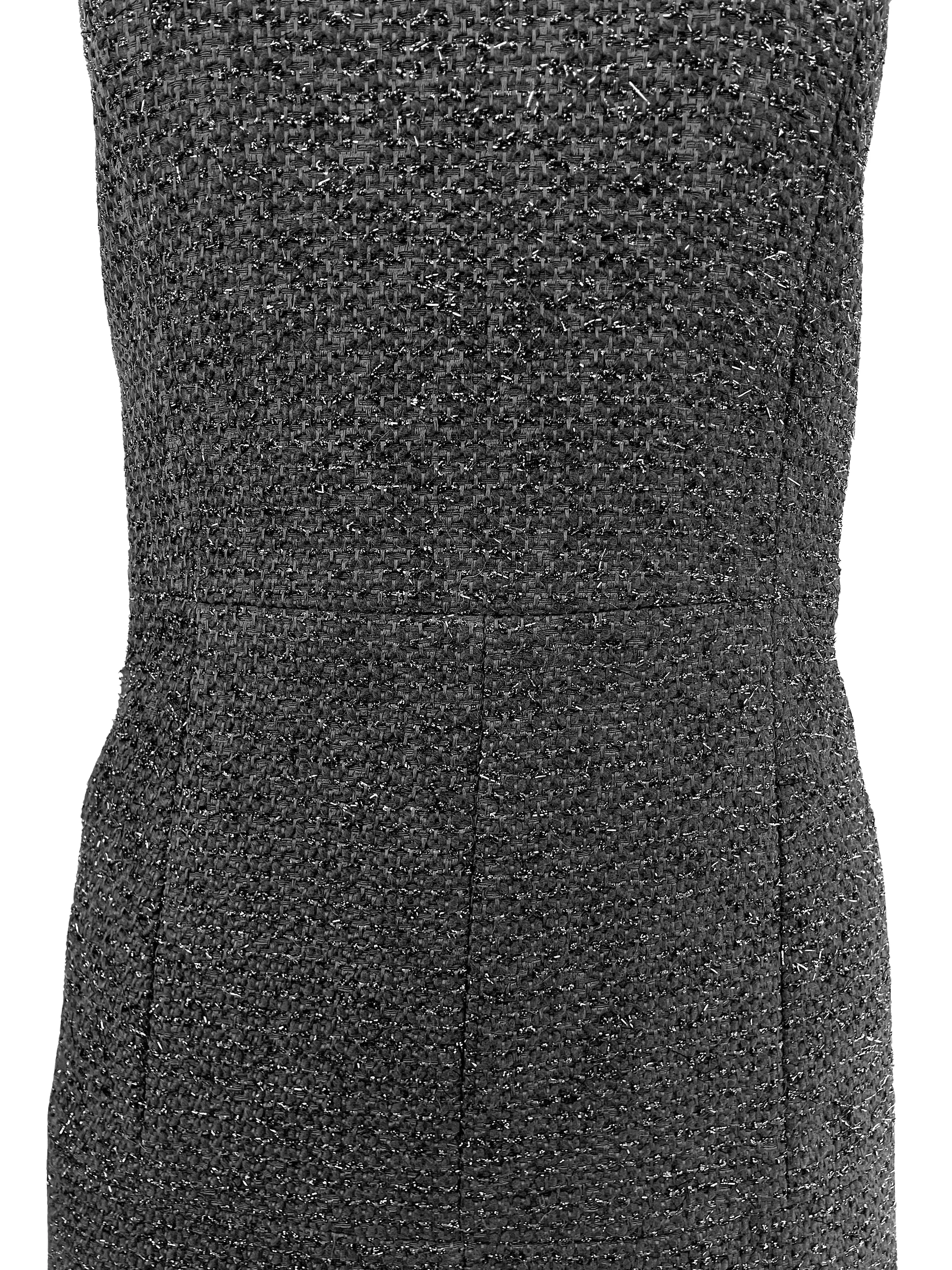 Dice Kayek Metallic Tweed Dress in Black