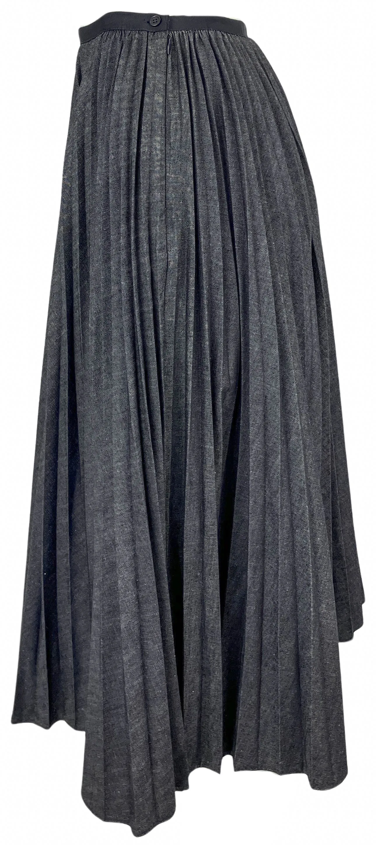 Dice Kayek Pleated Midi Skirt in Indigo