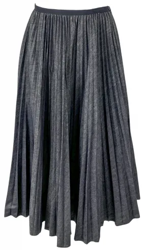 Dice Kayek Pleated Midi Skirt in Indigo