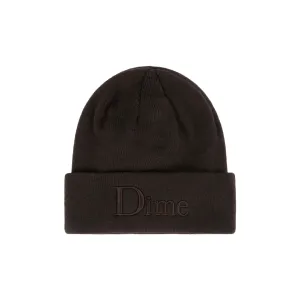 Dime MTL Classic 3D Logo Beanie Dark Brown