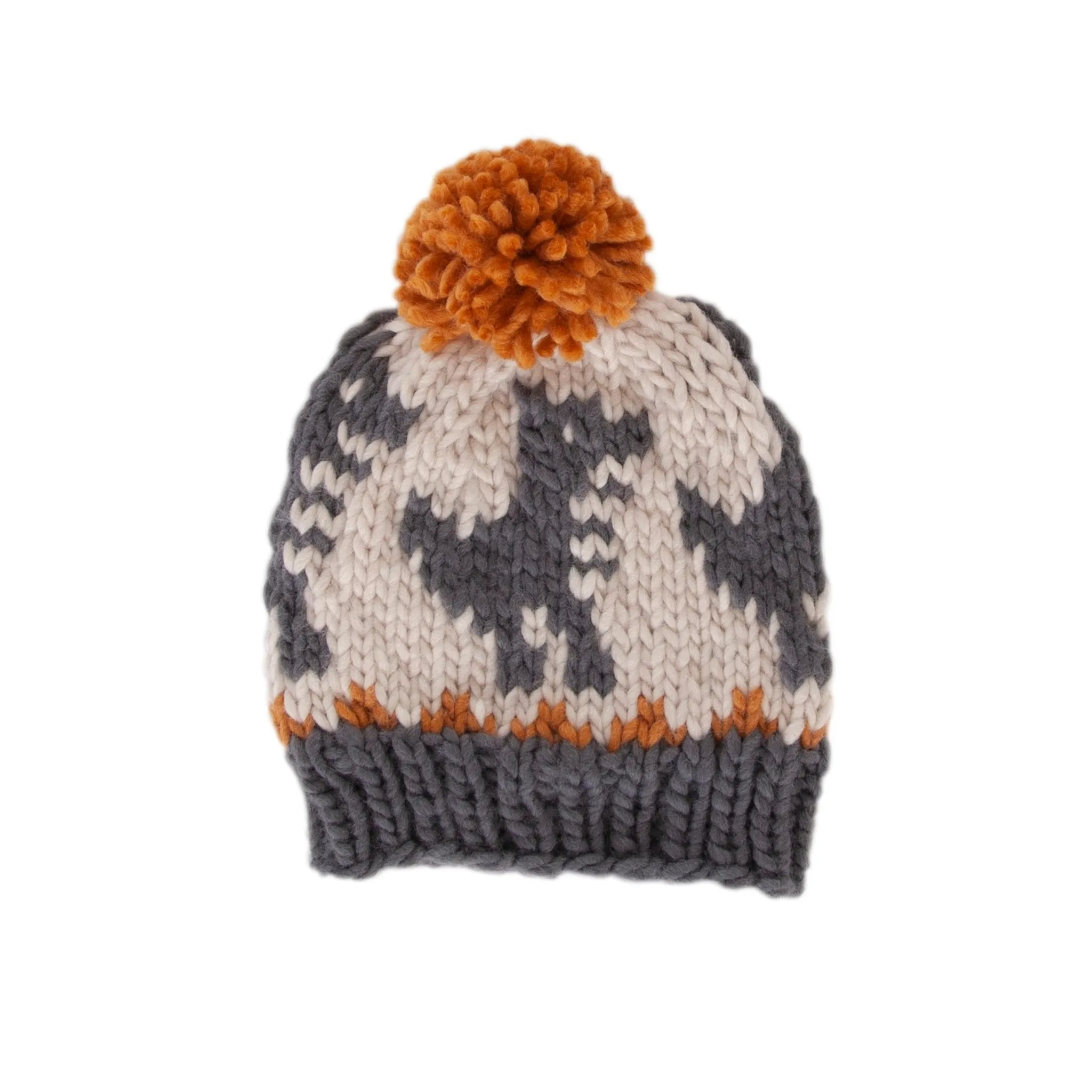 Dino Beanie Grey Caramel