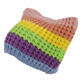 Dream Pastel Rainbow Cat Beanie