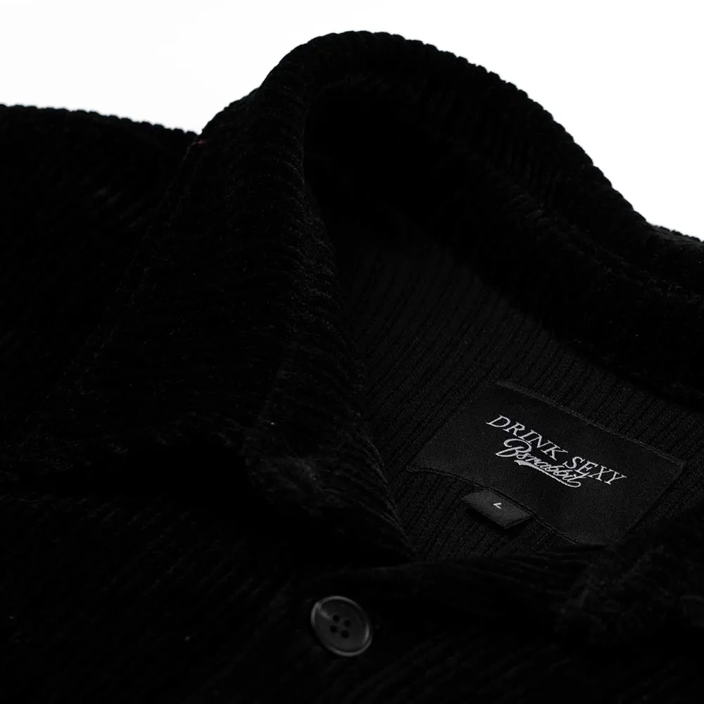 DSXBS HEAVY CORDUROY COLLAR SHIRT BLACK