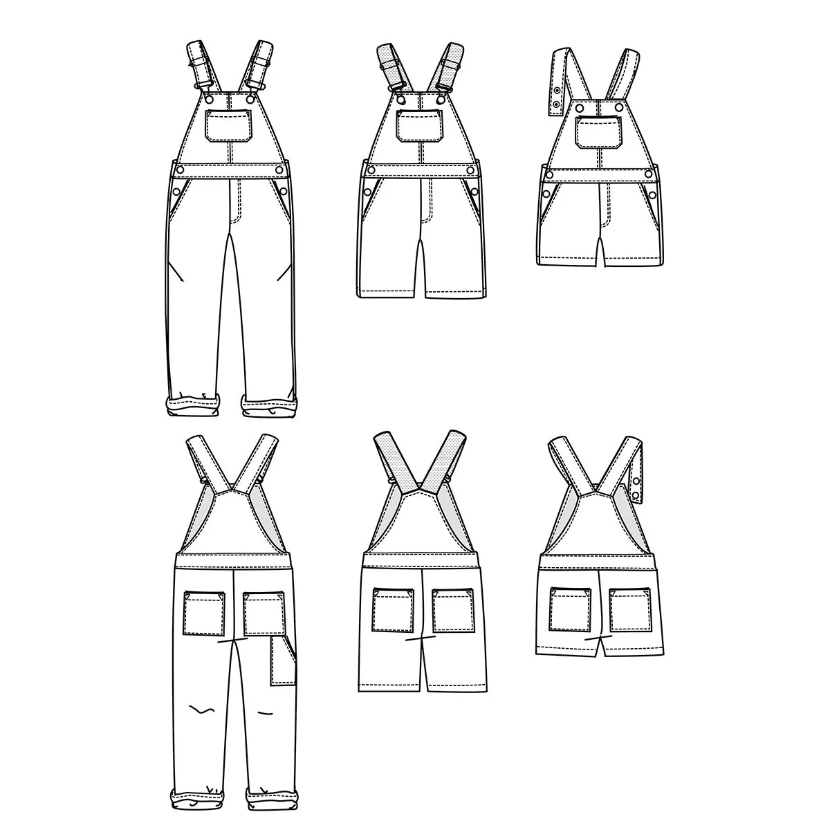 Duo LYON   LYON Kids Overalls - Paper Sewing Pattern