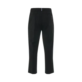 Elastic Waist Track Pants in Black