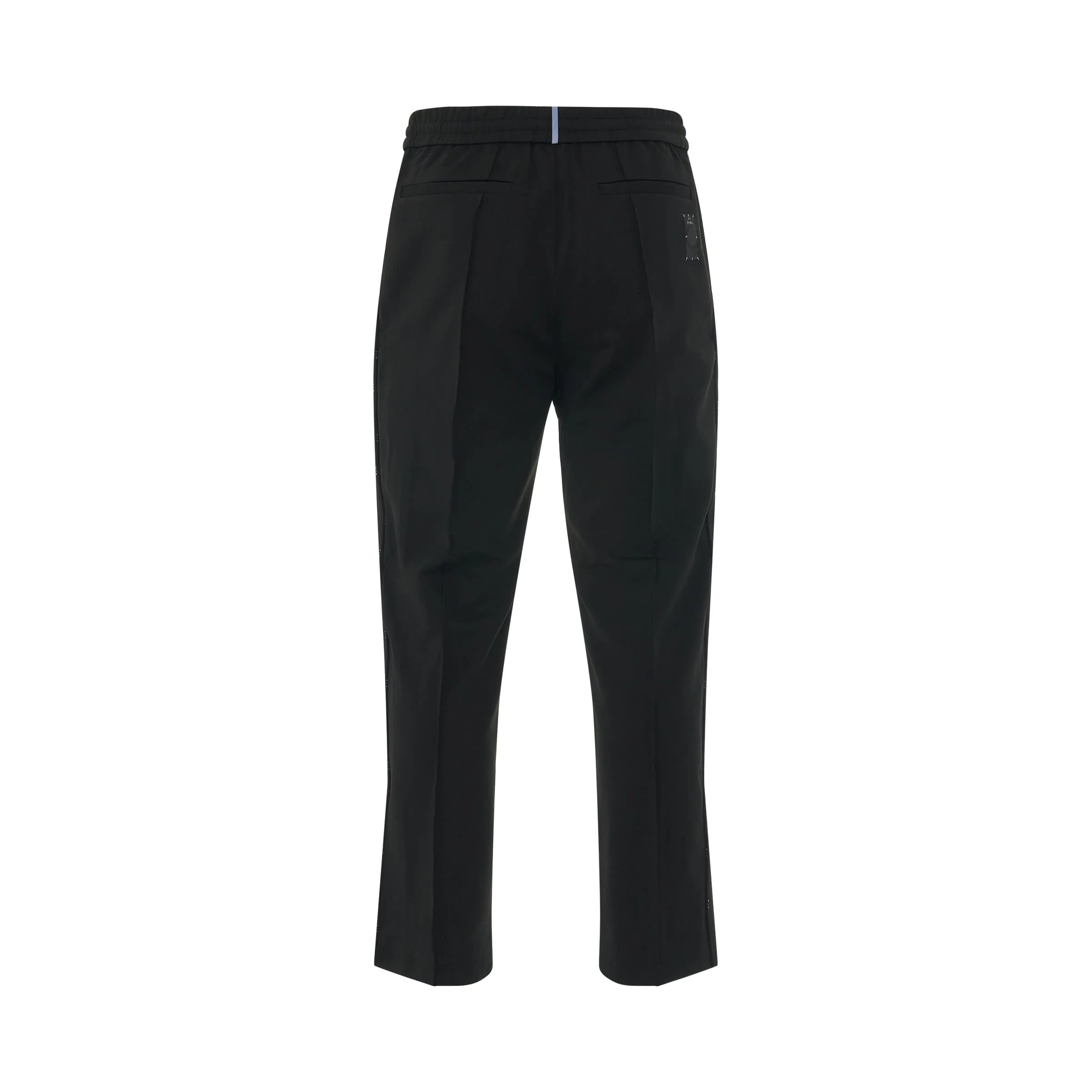 Elastic Waist Track Pants in Black