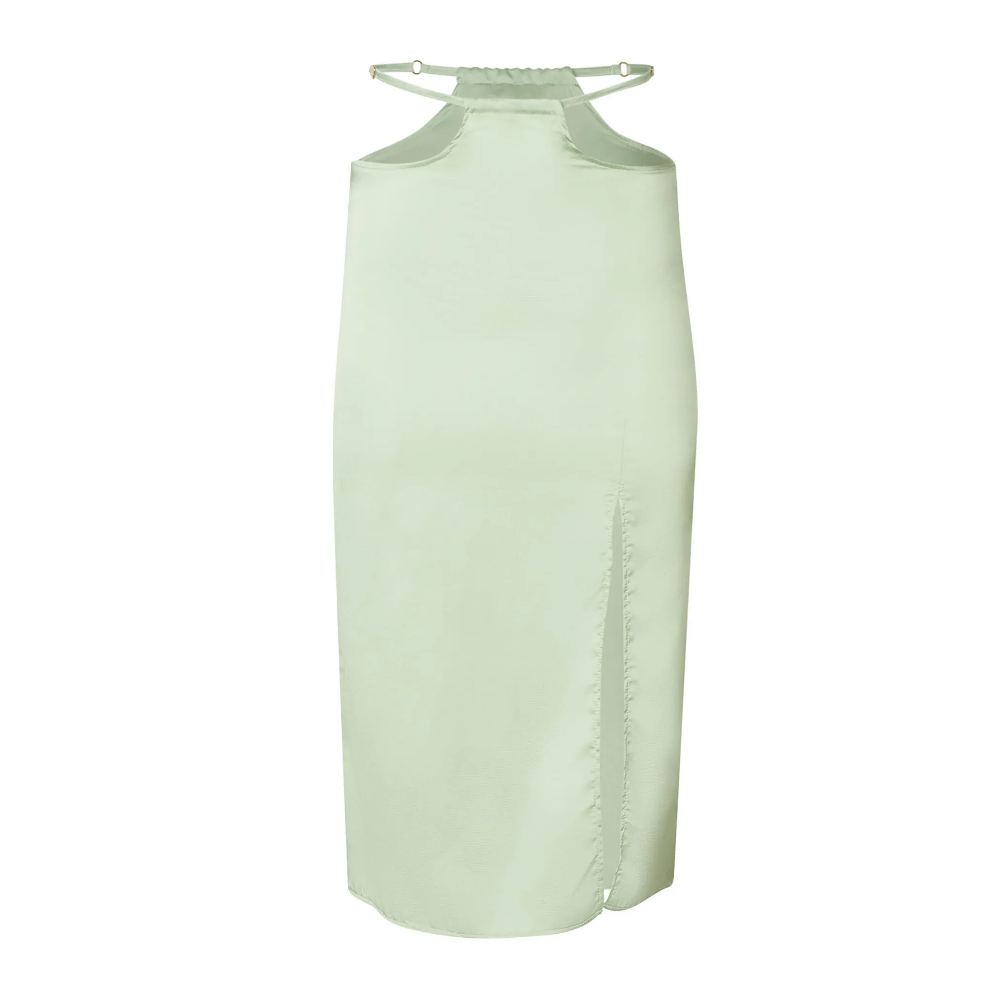 Elena Pastel Green Cut Out Midi Skirt