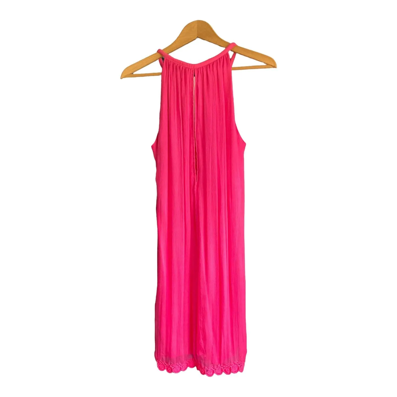 Elissa Coleman Silk Cerise Pink Sleeveless Dress UK Size 10