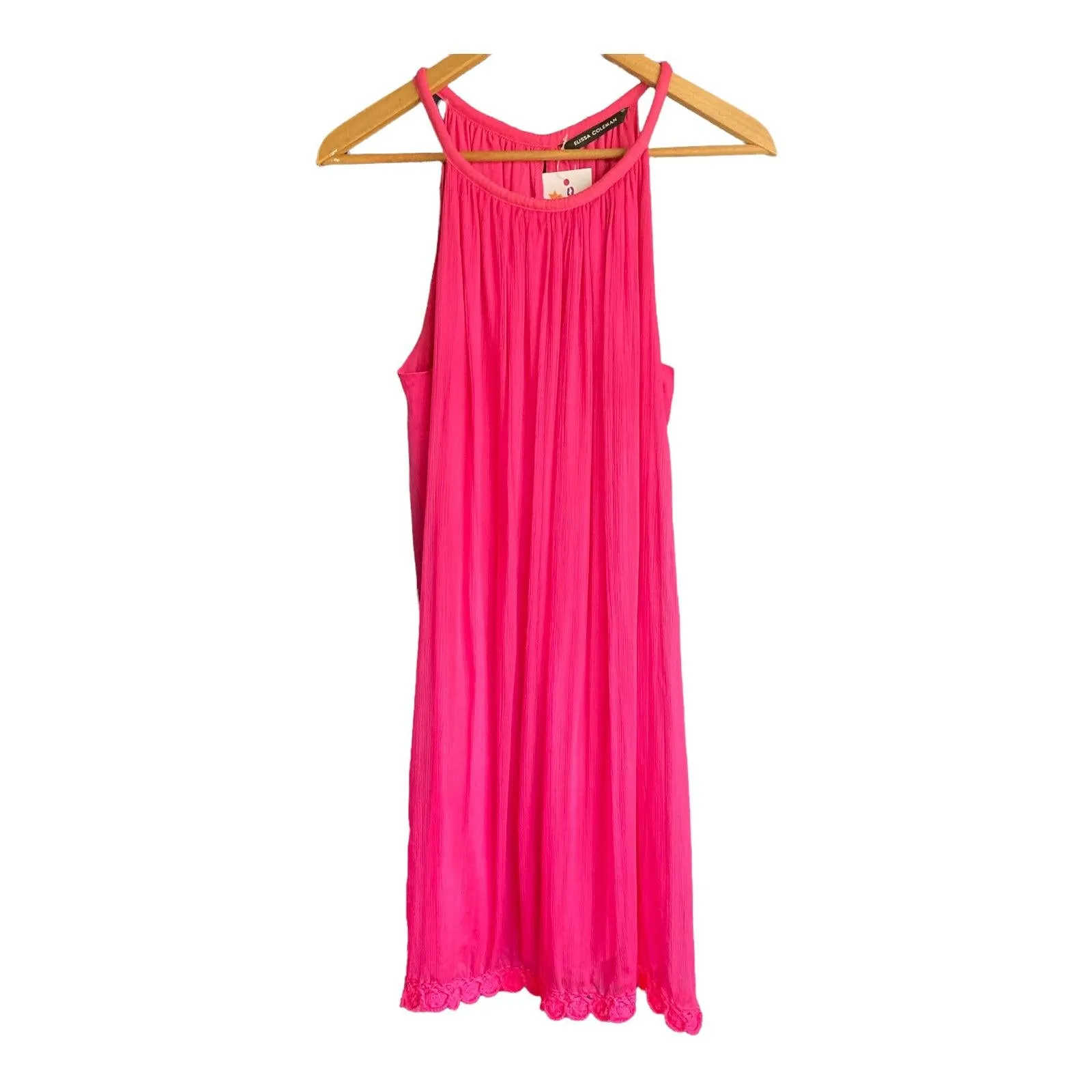 Elissa Coleman Silk Cerise Pink Sleeveless Dress UK Size 10