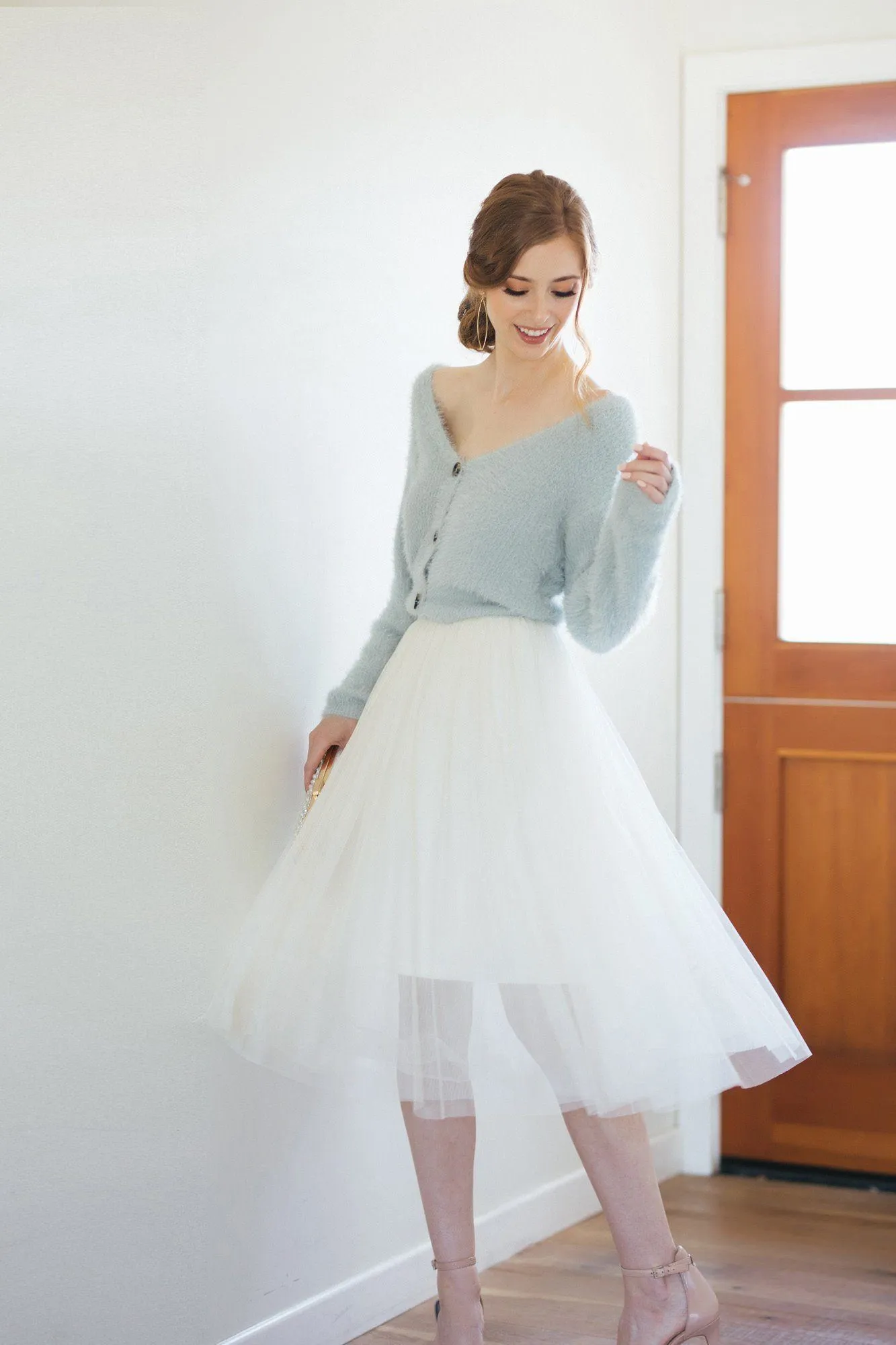 Eloise Tulle Midi Skirt