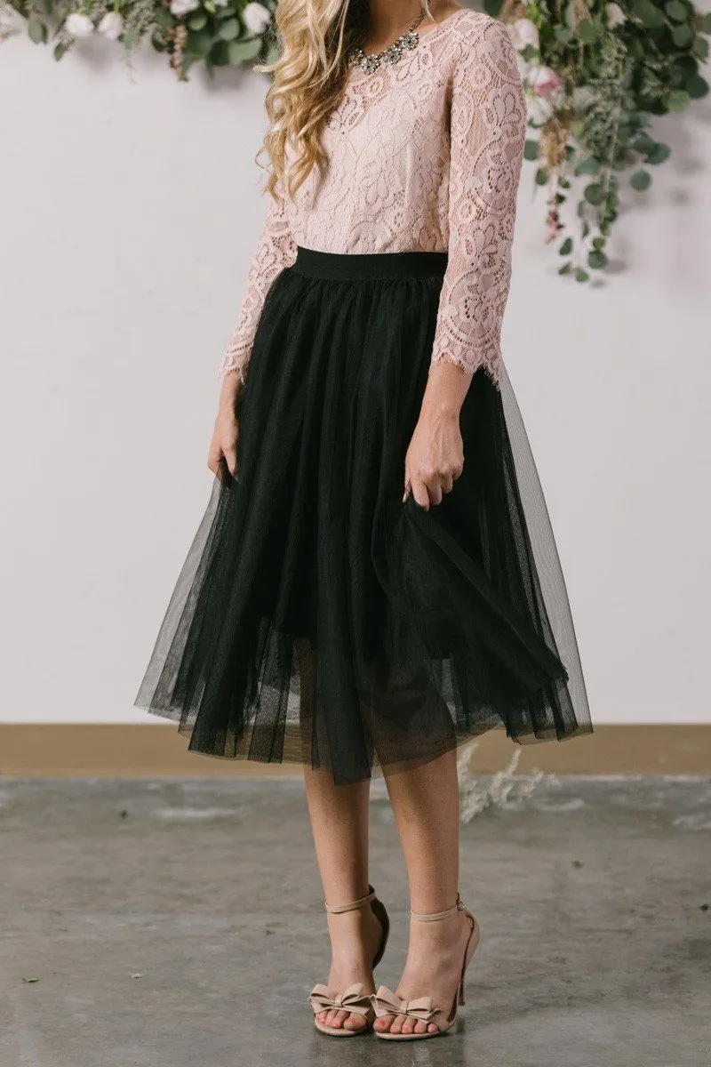 Eloise Tulle Midi Skirt