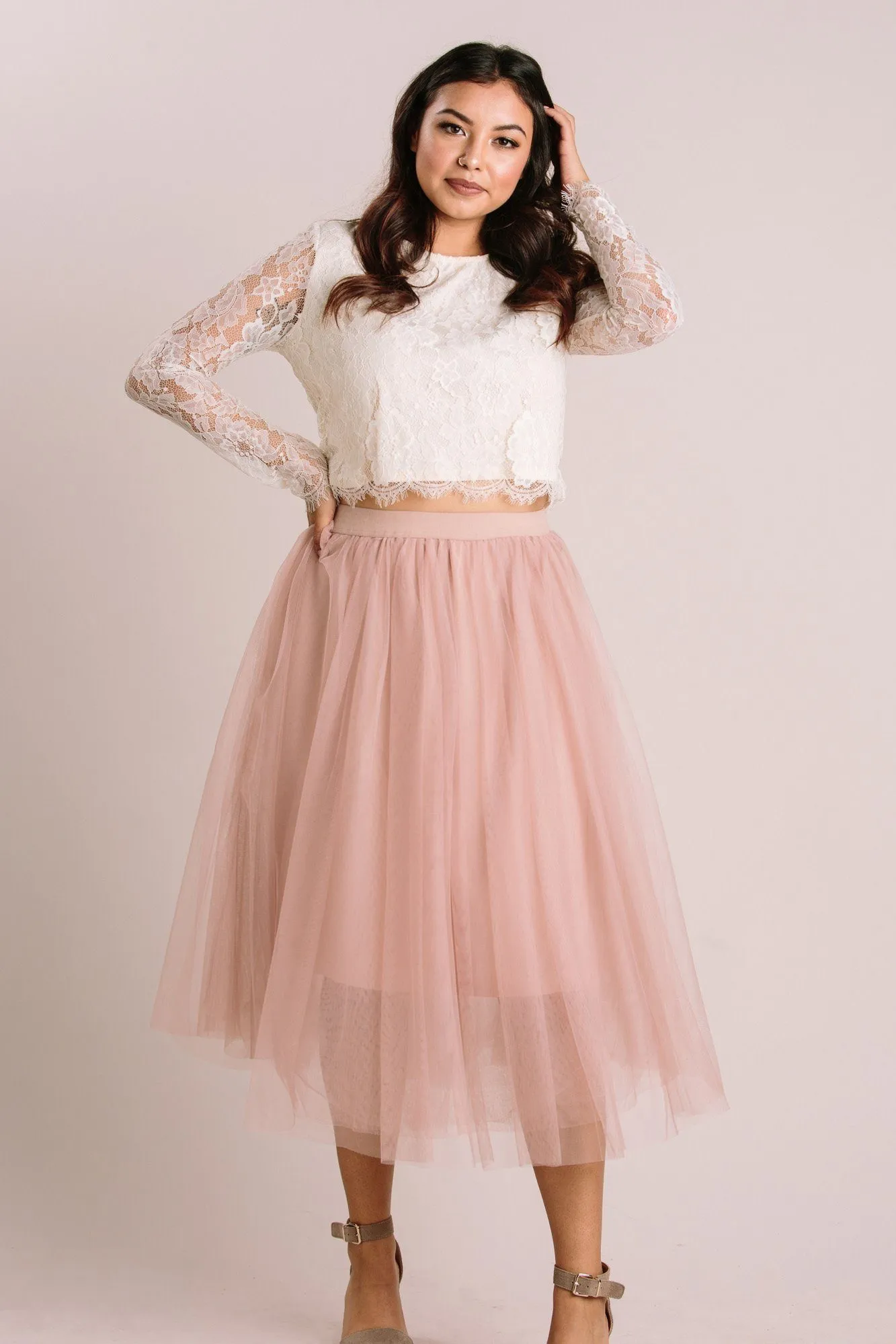 Eloise Tulle Midi Skirt