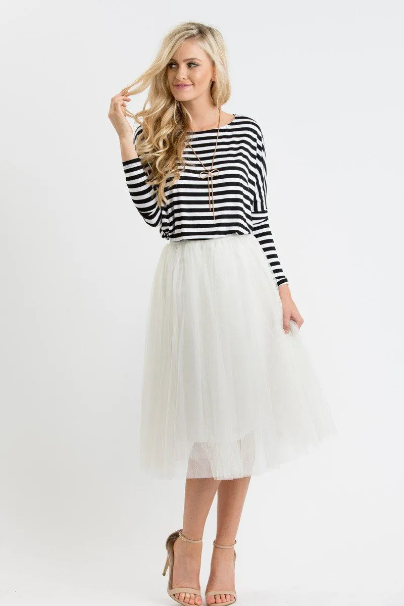 Eloise Tulle Midi Skirt