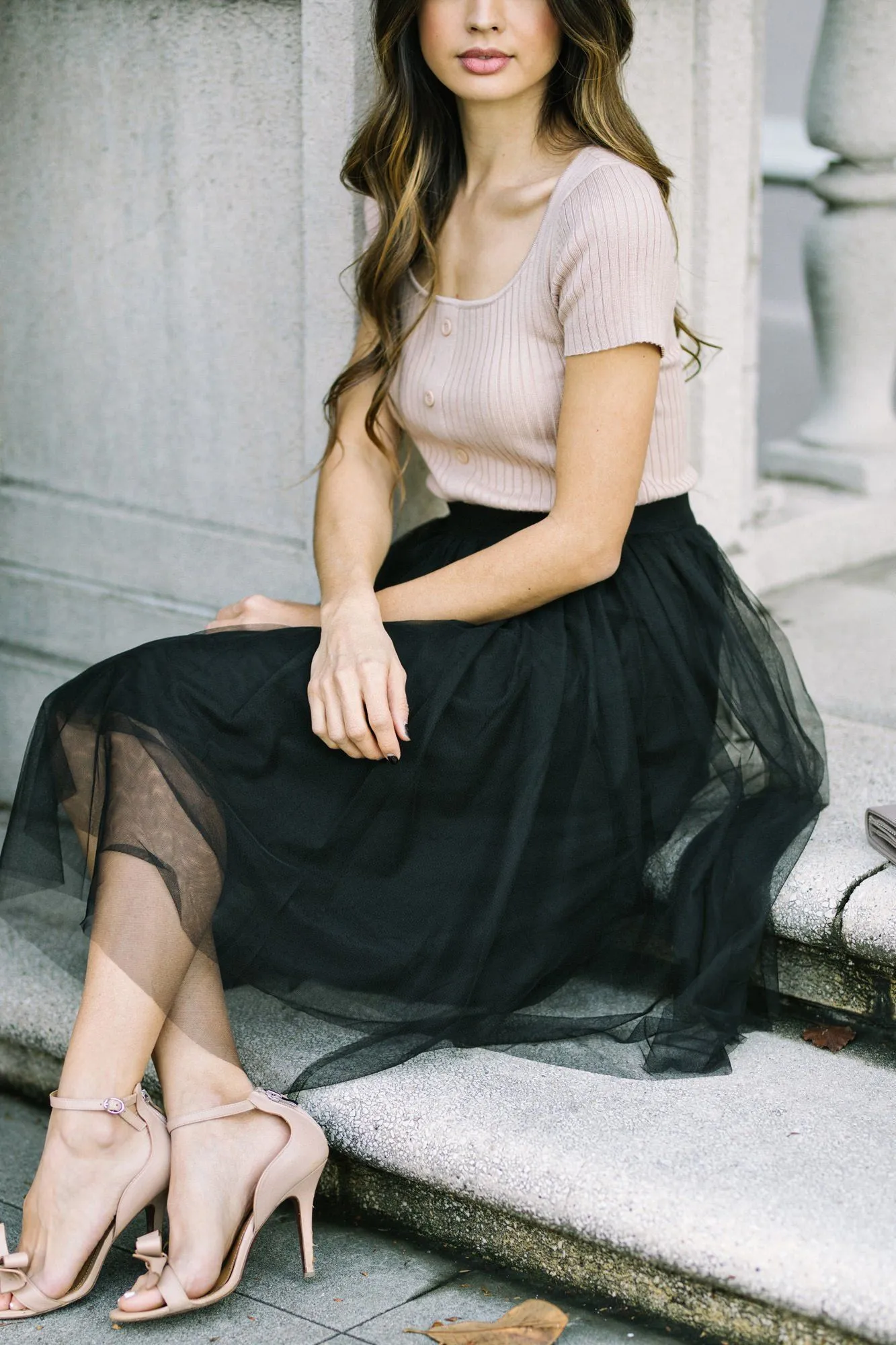 Eloise Tulle Midi Skirt