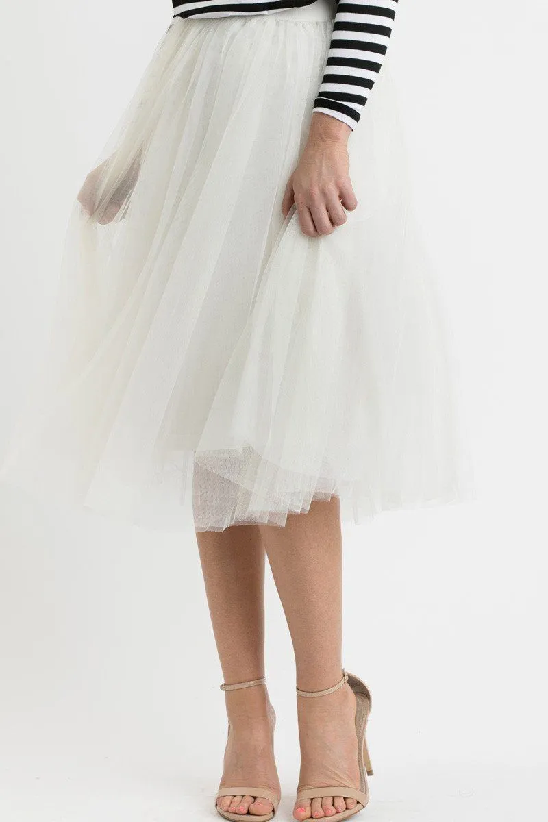 Eloise Tulle Midi Skirt