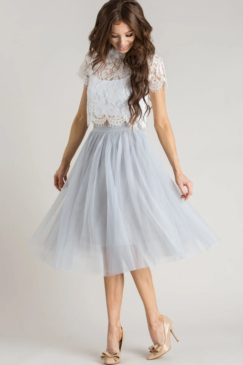 Eloise Tulle Midi Skirt