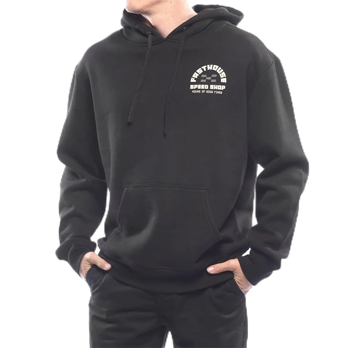 Fasthouse Iron Steed Hooded Pullover Black Medium