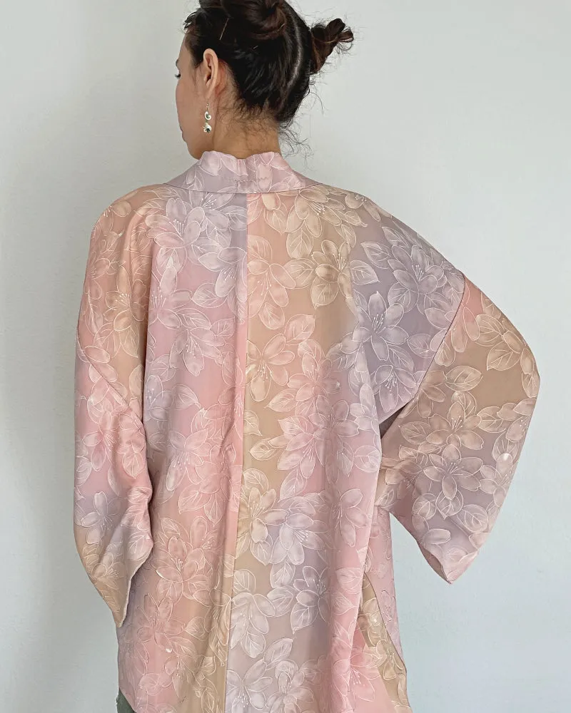 Floral Gradation Haori Kimono Jacket