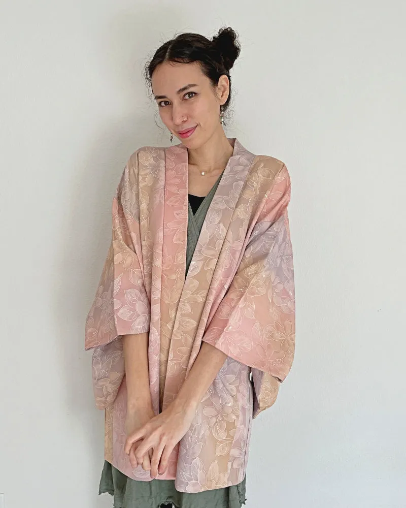 Floral Gradation Haori Kimono Jacket