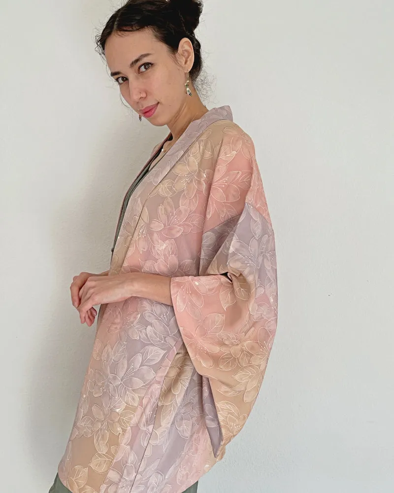 Floral Gradation Haori Kimono Jacket