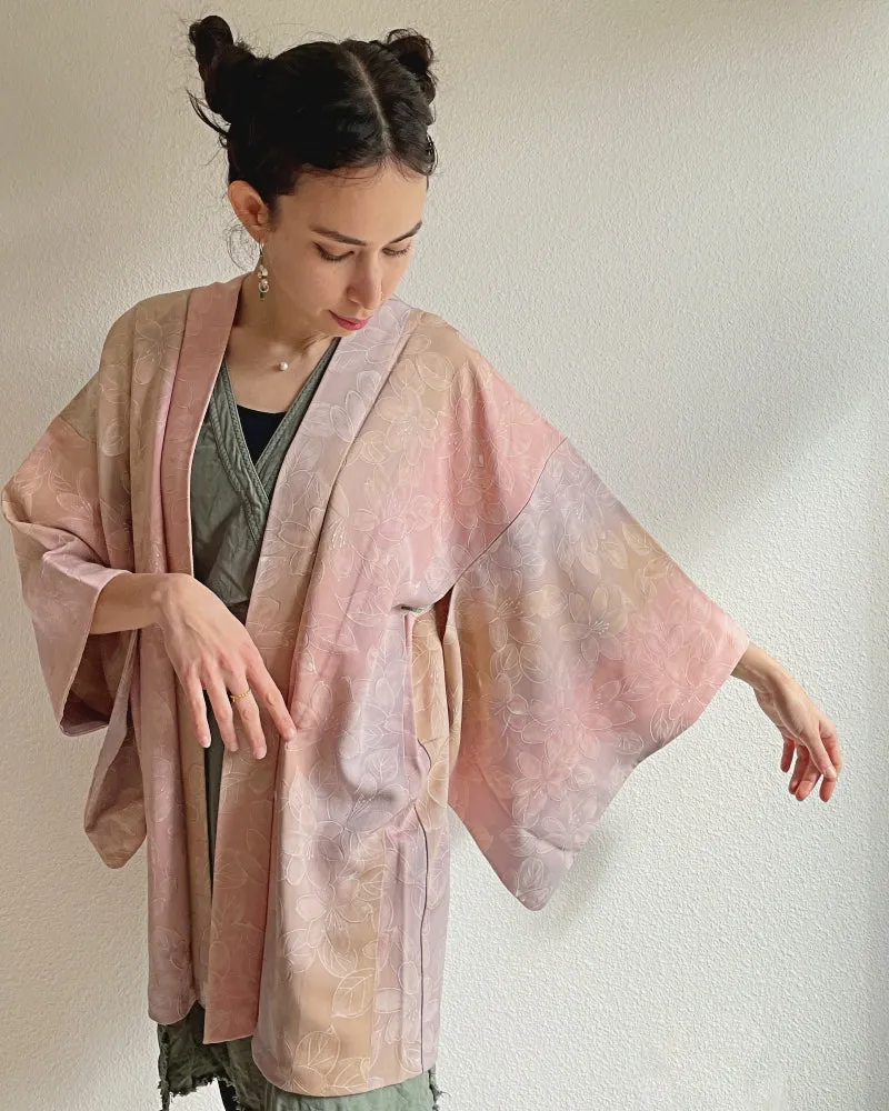 Floral Gradation Haori Kimono Jacket