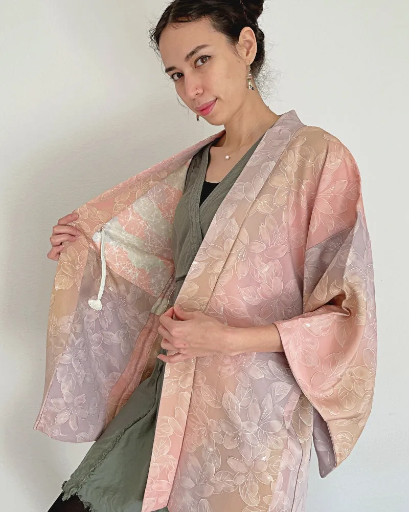 Floral Gradation Haori Kimono Jacket