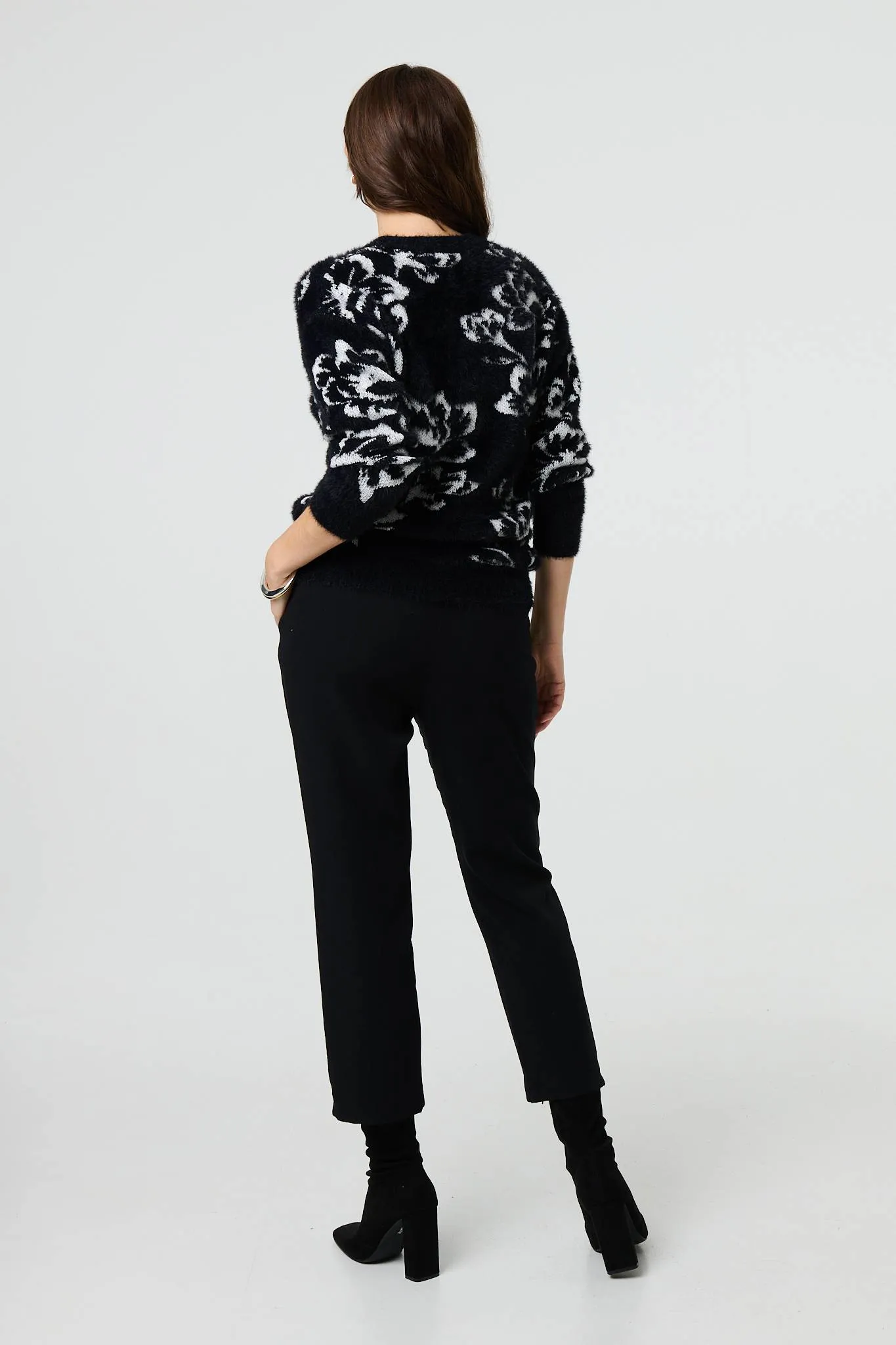 Floral Soft Knit Long Sleeve Jumper