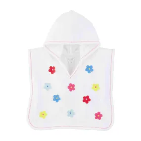 Flower Applique Poncho