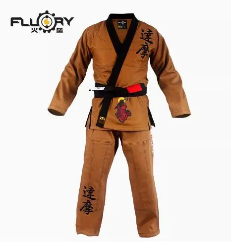 FLUORY BJJF10 JIU JITSU GI Size XS-XL BROWN UNISEX