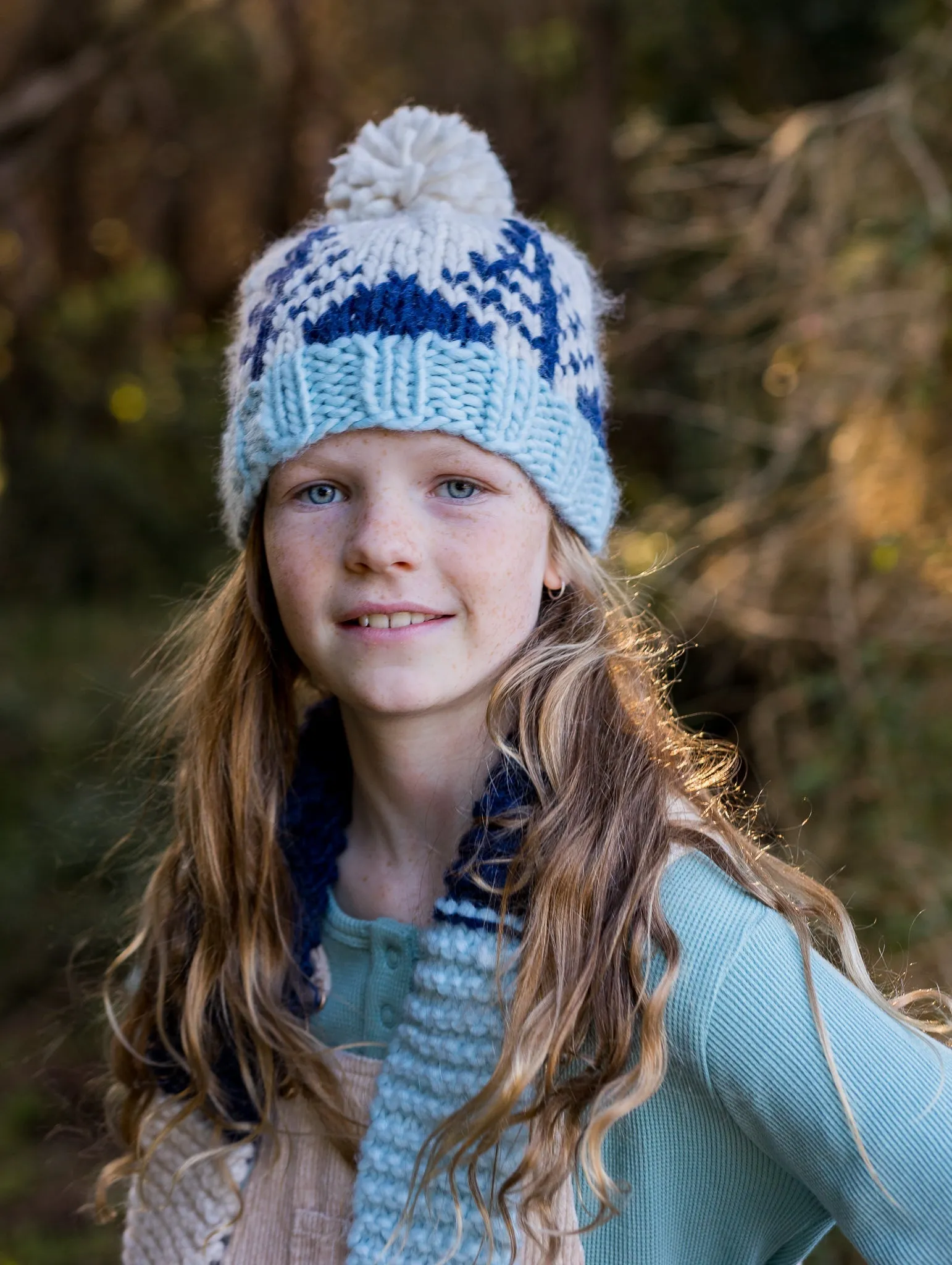 Forest Beanie Navy and Blue