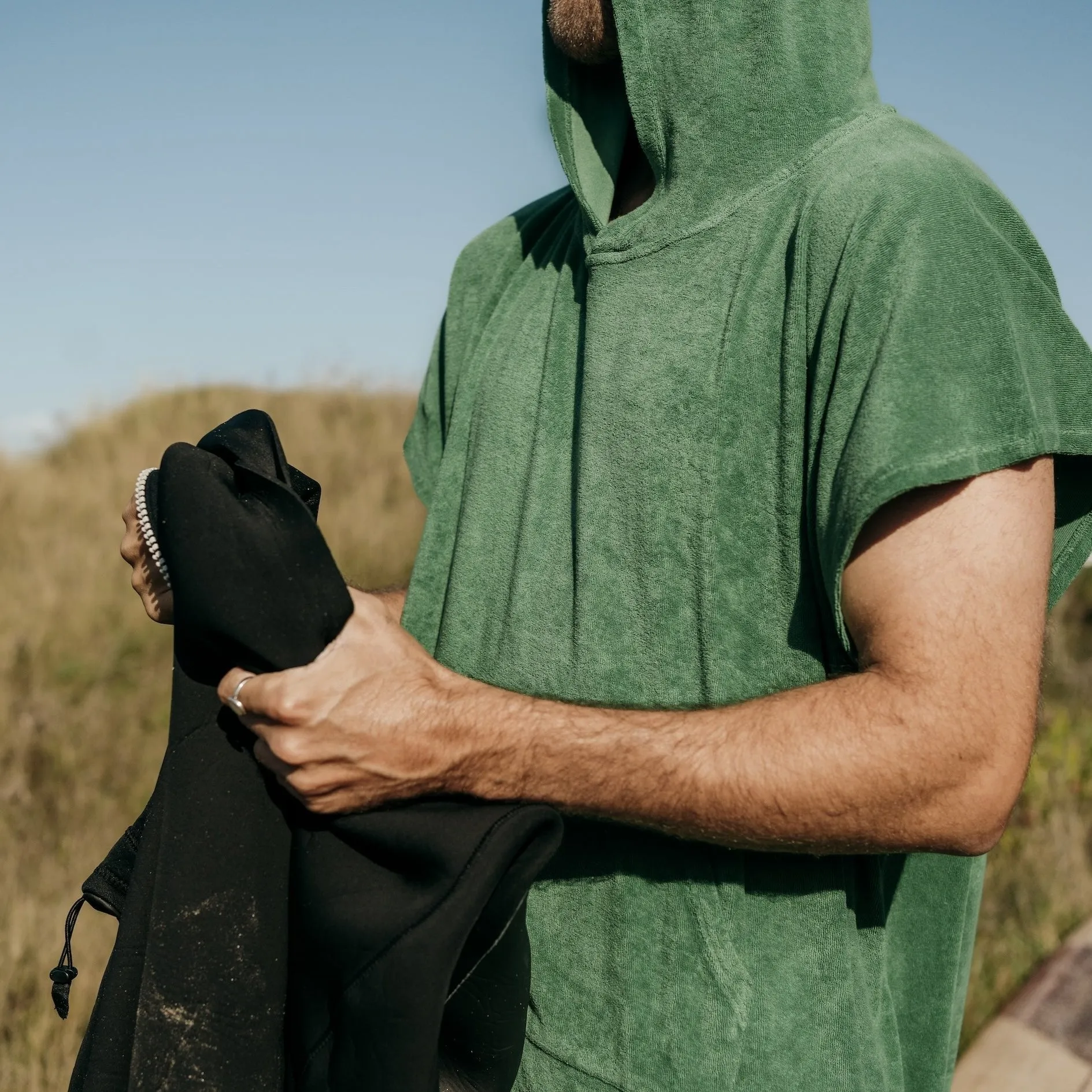 frottee surf poncho