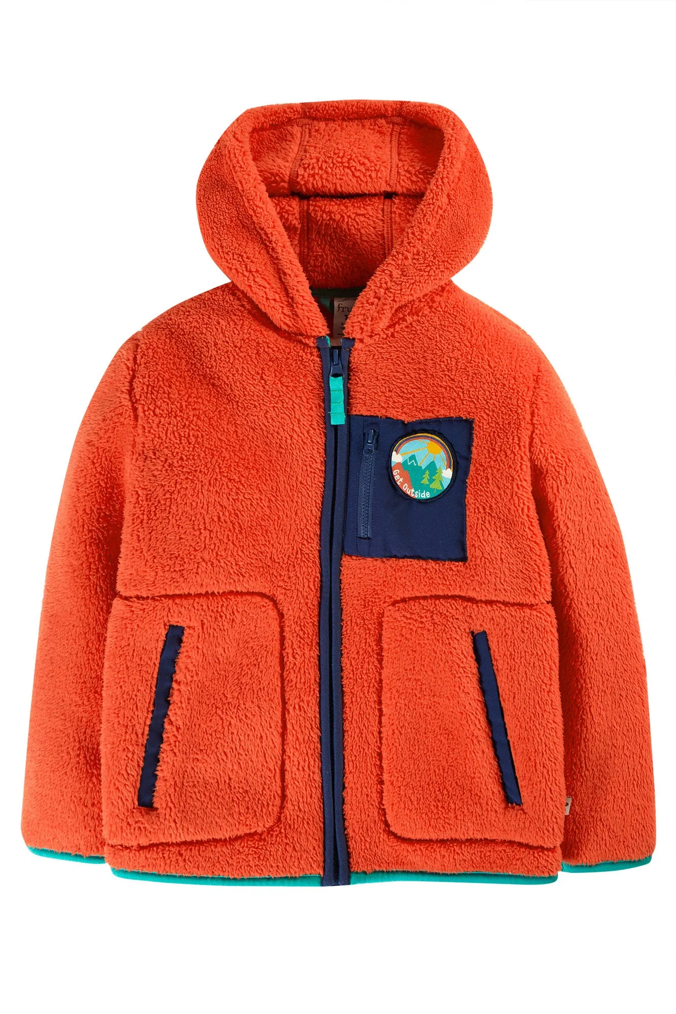 Frugi Toby Ted Fleece Jacket Bonfire