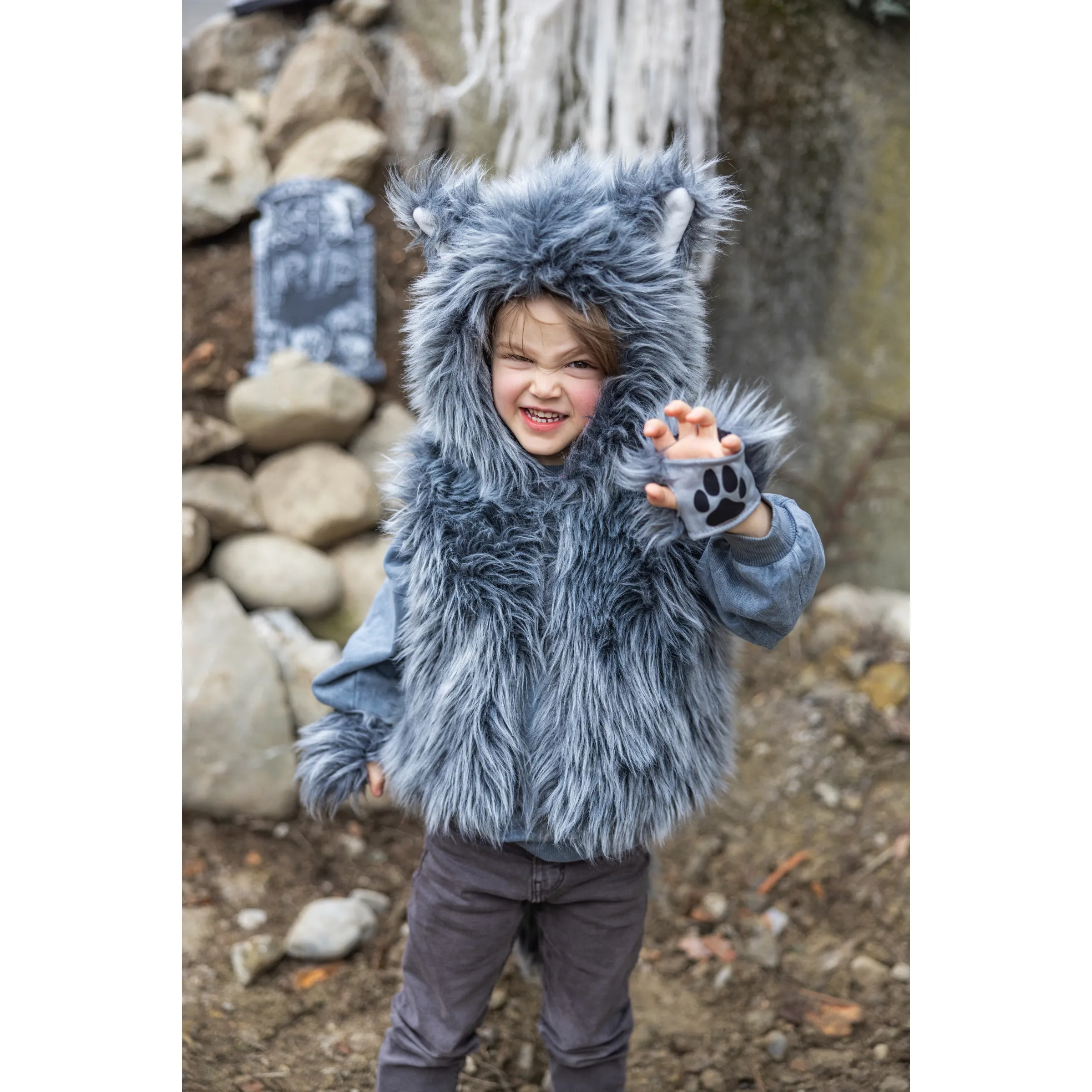 Great Pretenders Big Bad Wolf Vest with Gloves Size 3-4