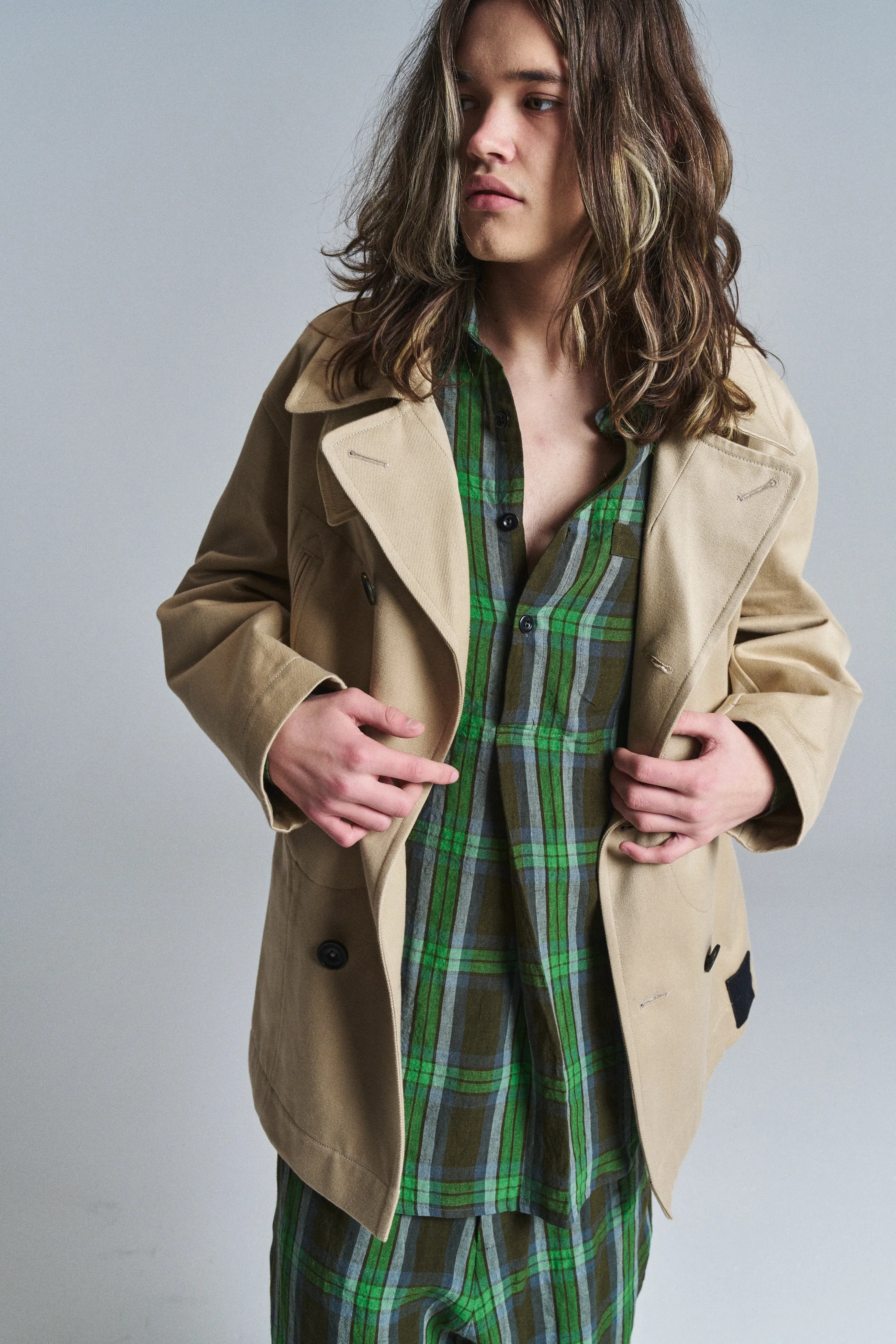 Green Multi Linen Highland Shirt