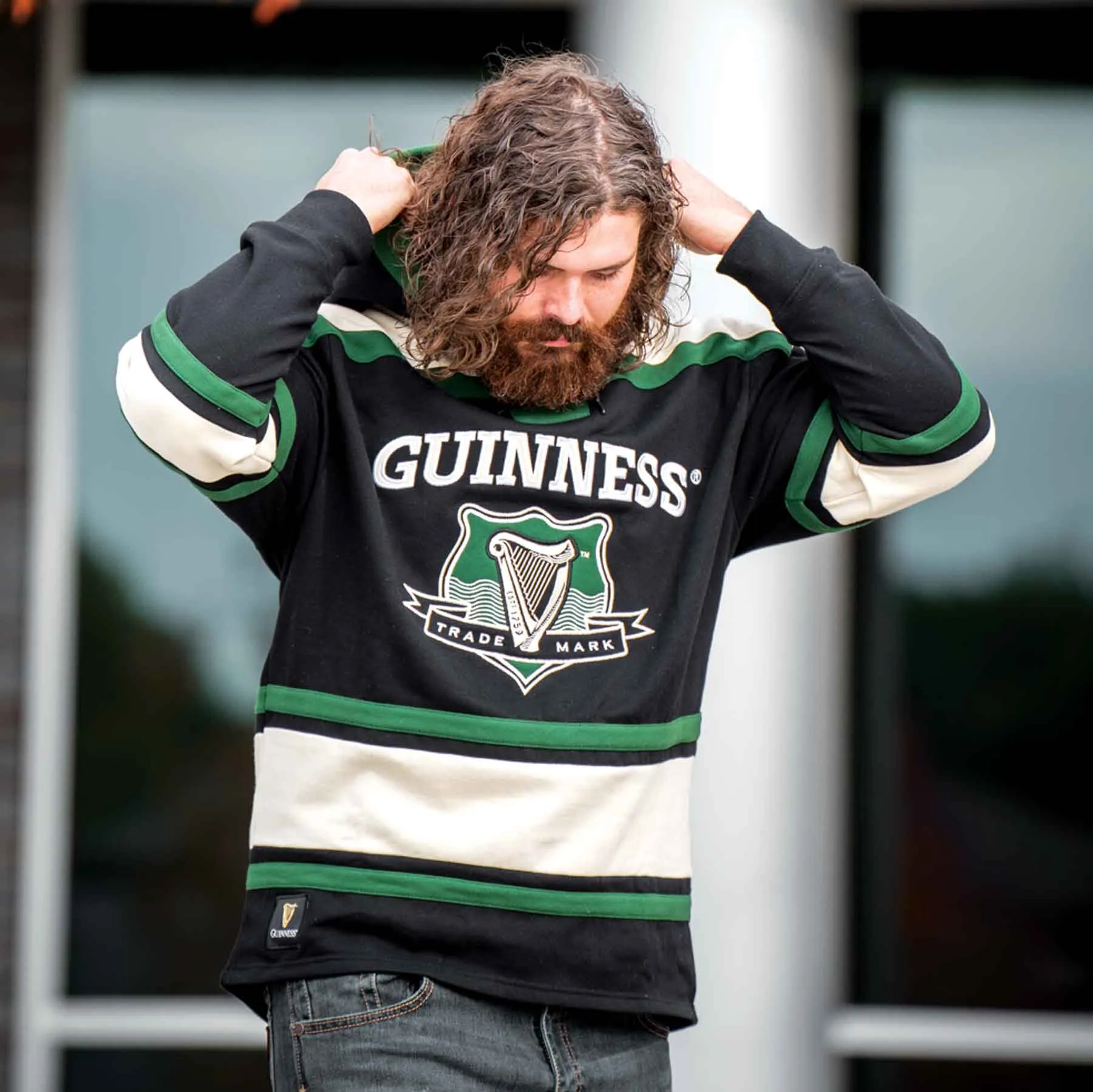 Guinness Hockey Jersey Hoodie