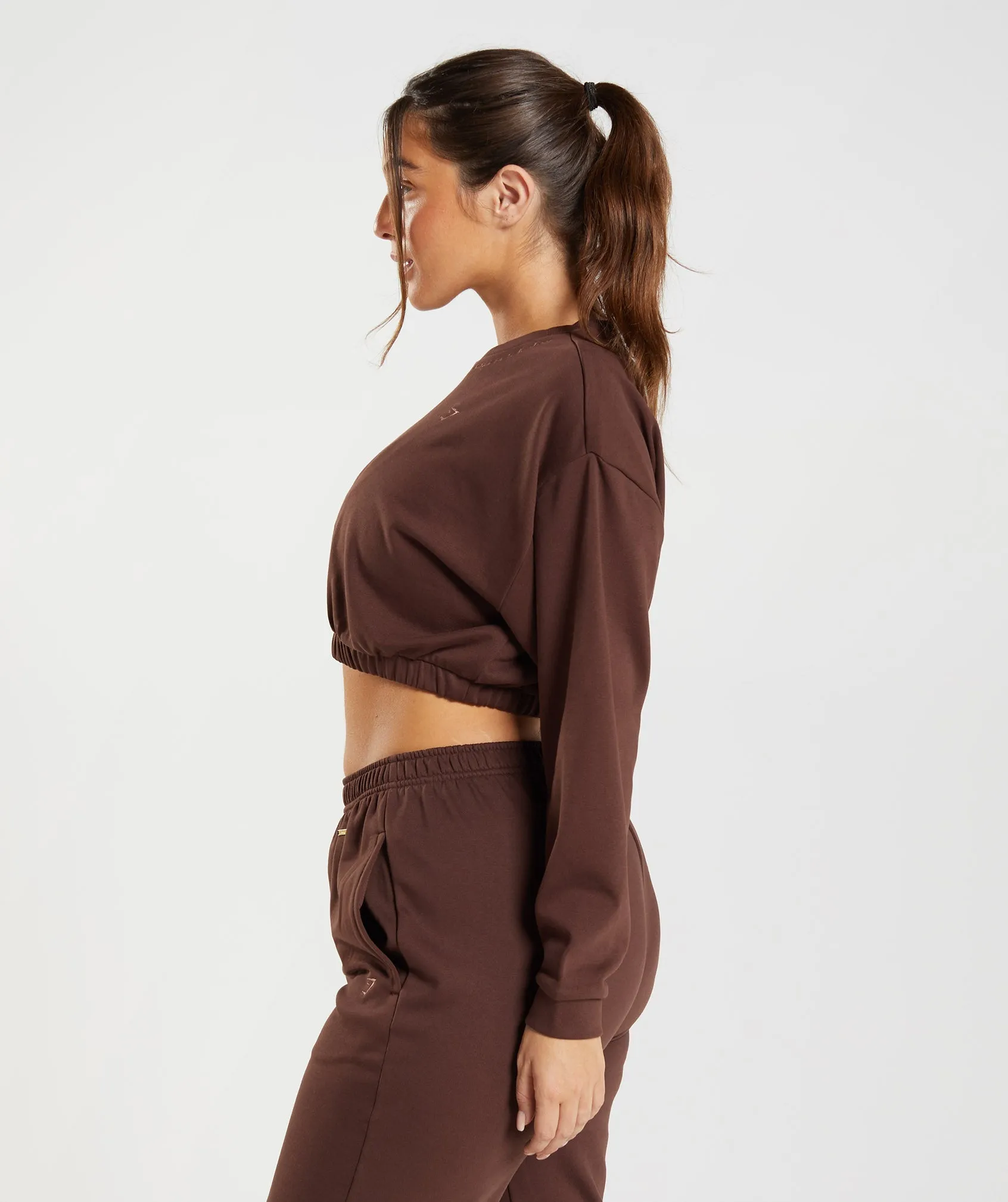 Gymshark Whitney Cropped Pullover - Rekindle Brown