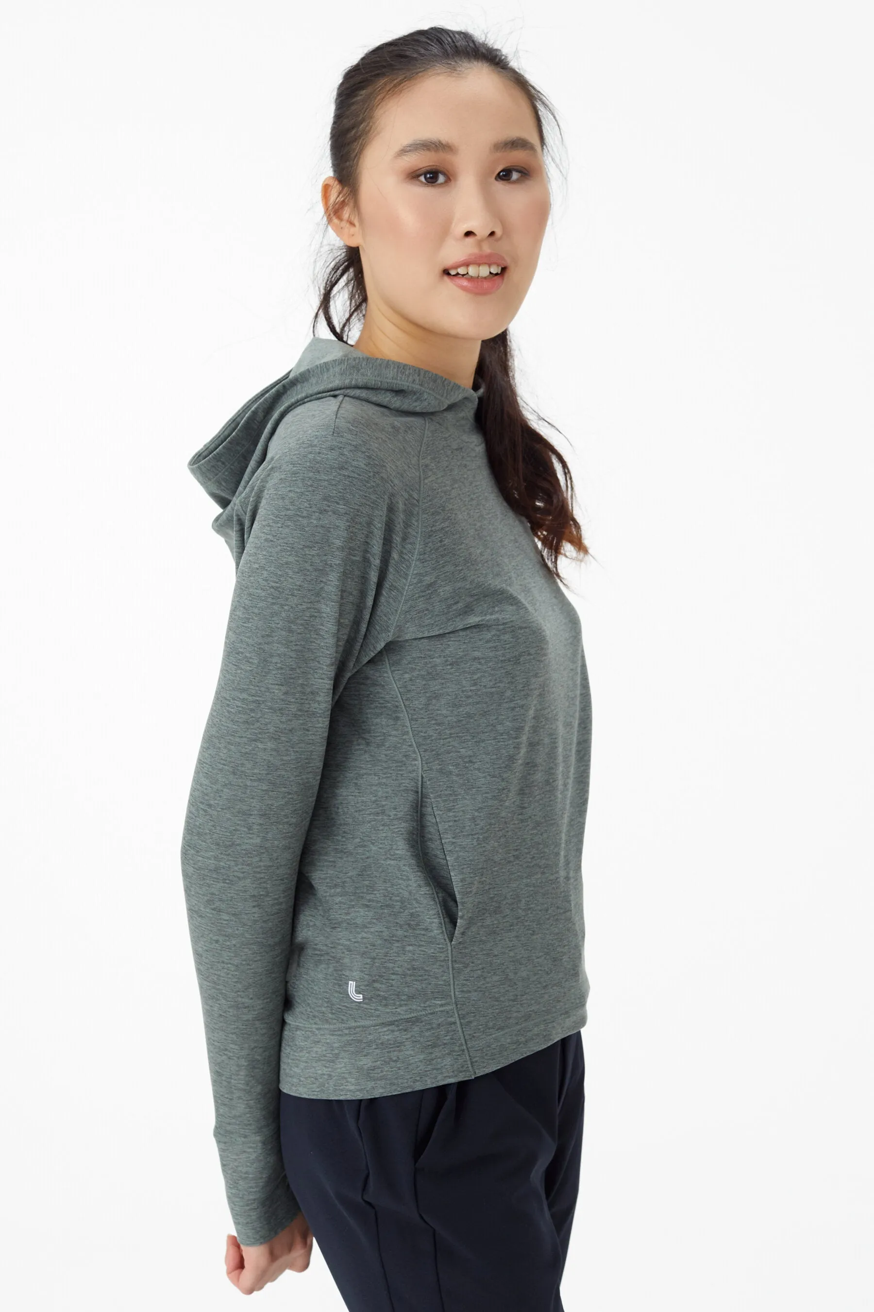 Half Moon Hoodie With Pockets