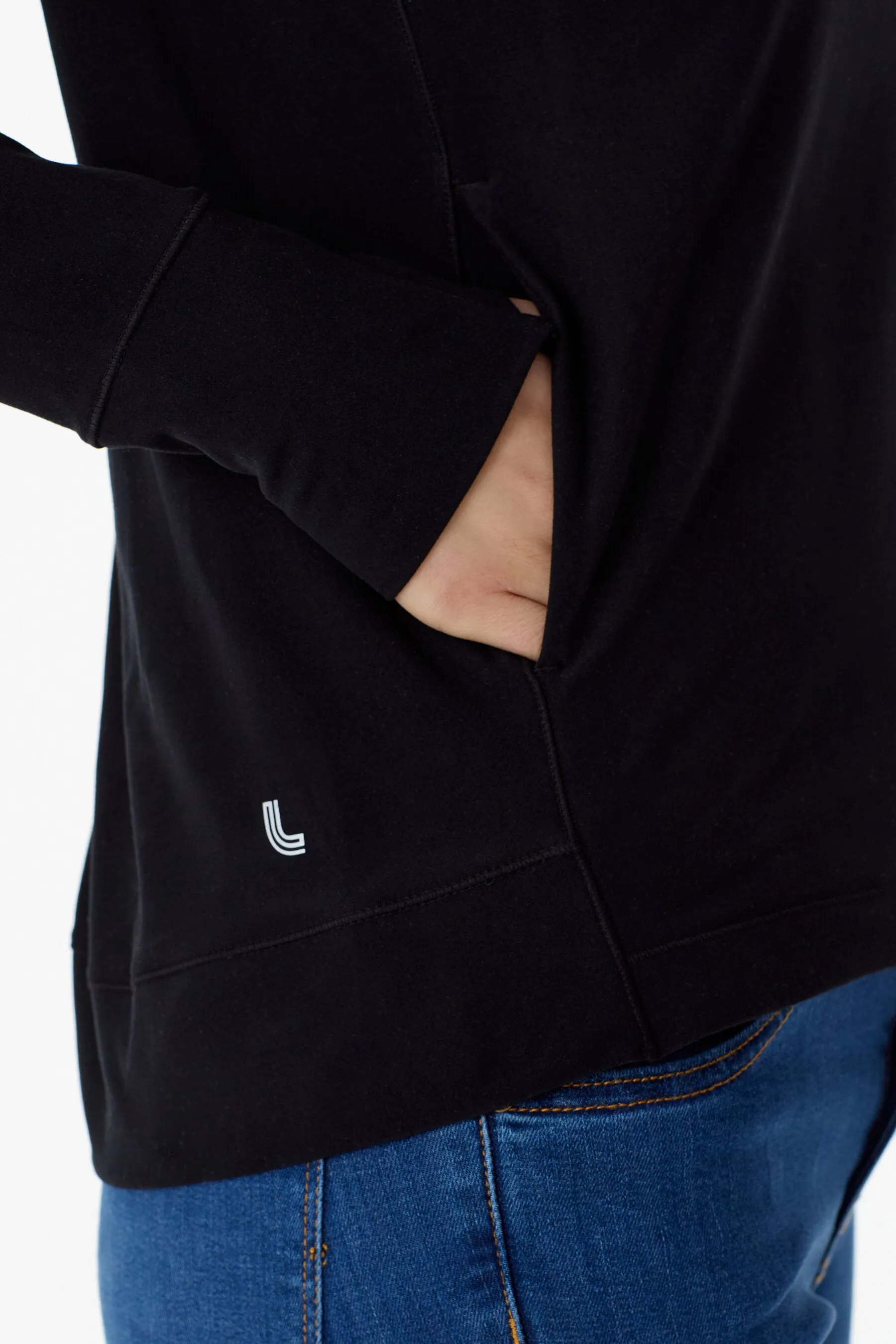 Half Moon Hoodie With Pockets