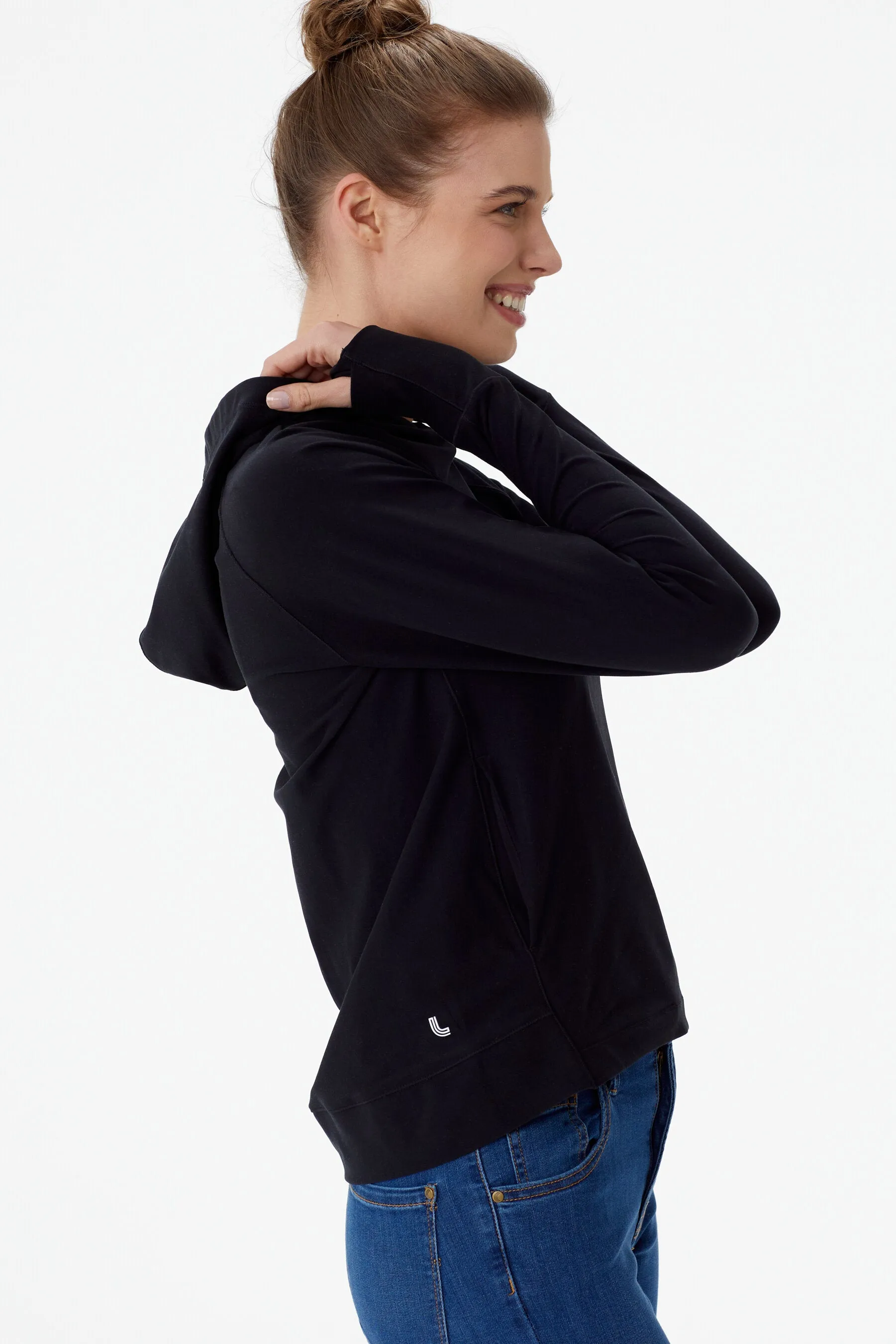 Half Moon Hoodie With Pockets