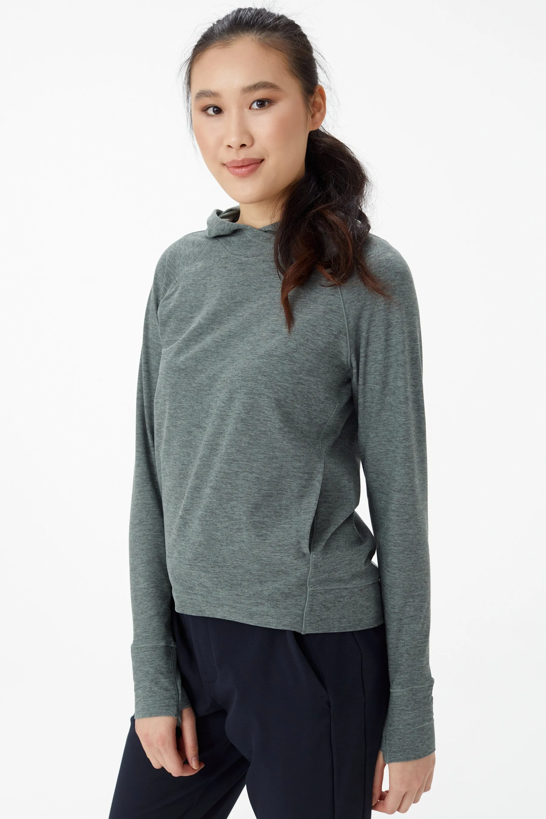 Half Moon Hoodie With Pockets