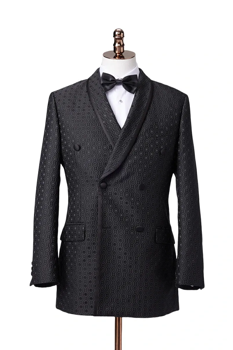 Hexagon Noir Double-Breasted Dinner Jacket