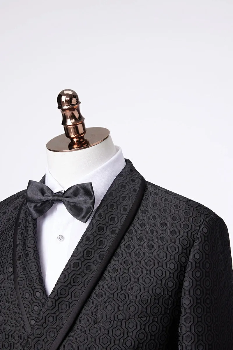 Hexagon Noir Double-Breasted Dinner Jacket