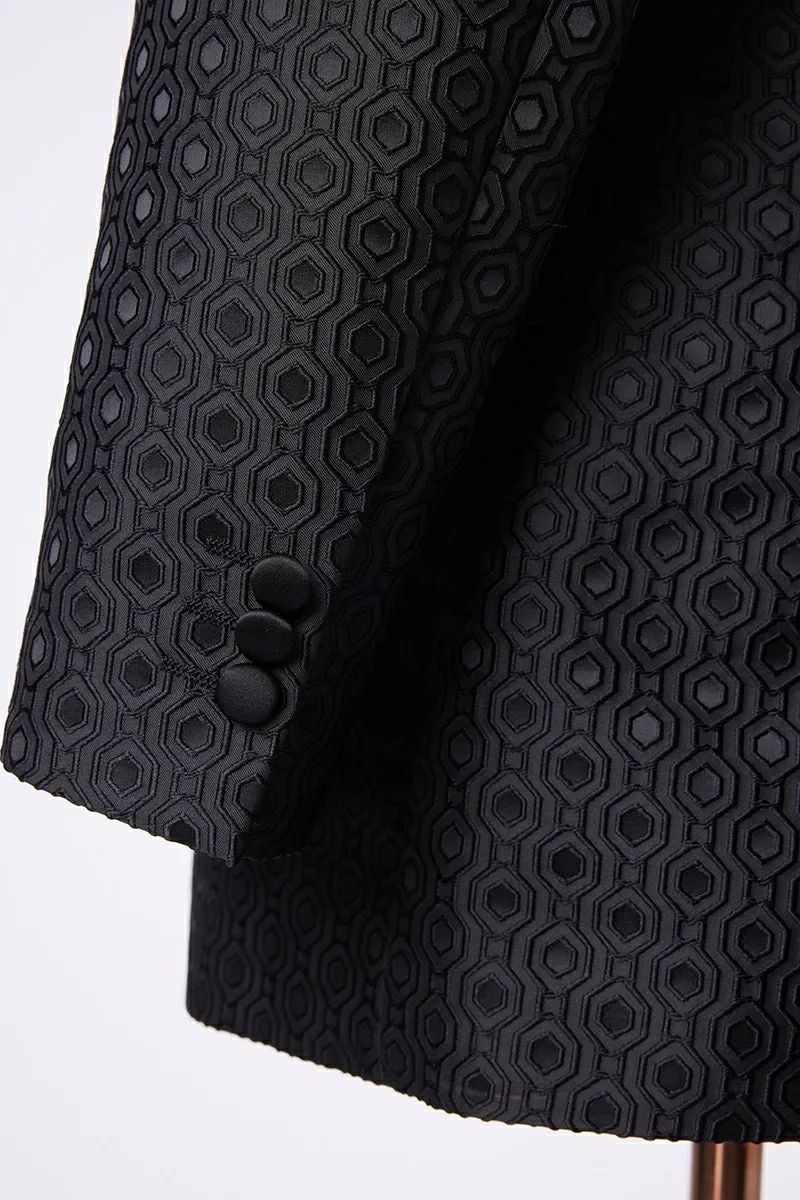 Hexagon Noir Double-Breasted Dinner Jacket