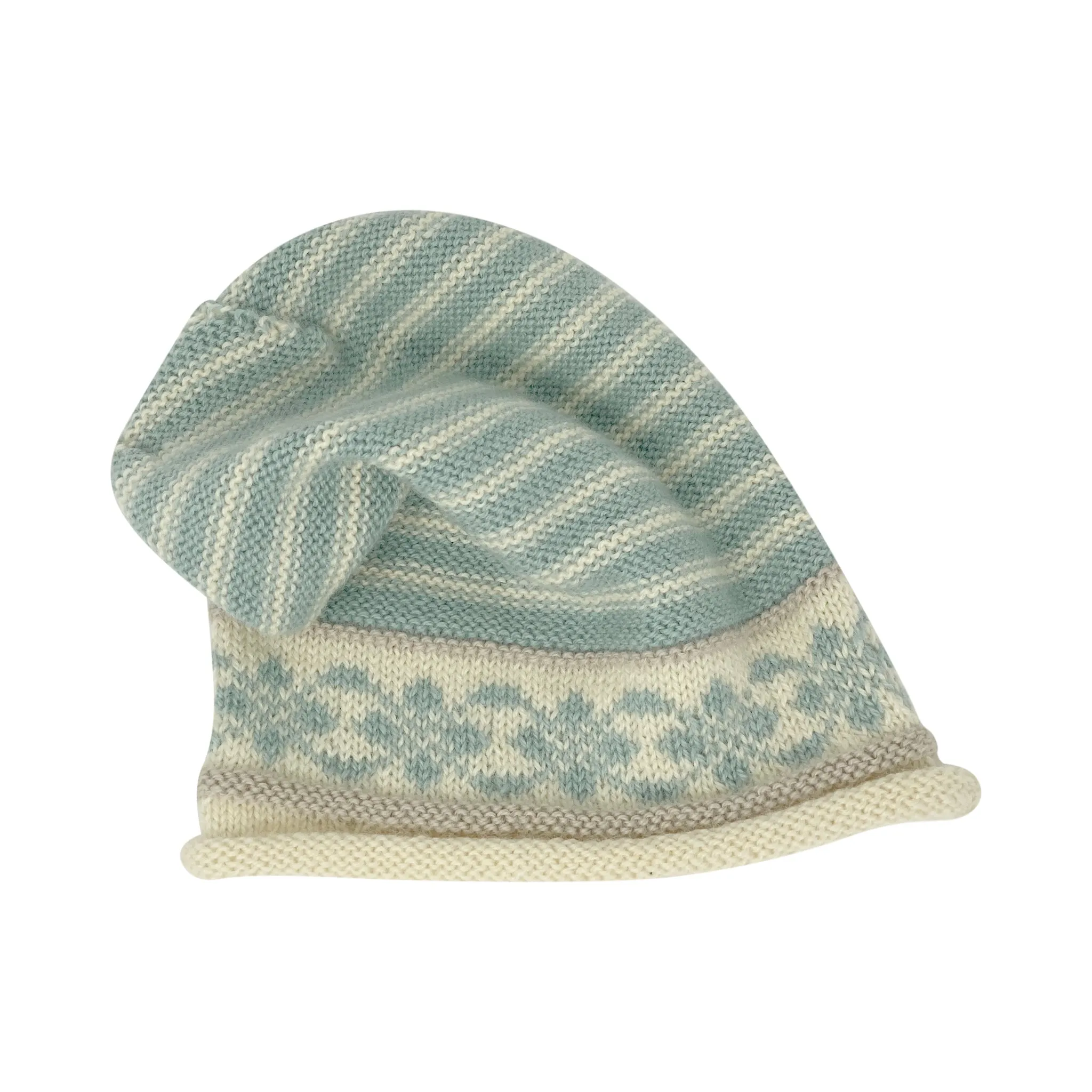 Home Farm Fair-Isle Slouch Beanie