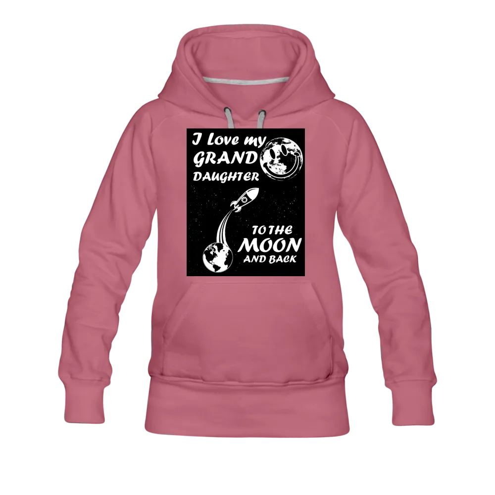 I Love My Granddaughter To the Moon & Back Women’s Premium Hoodie