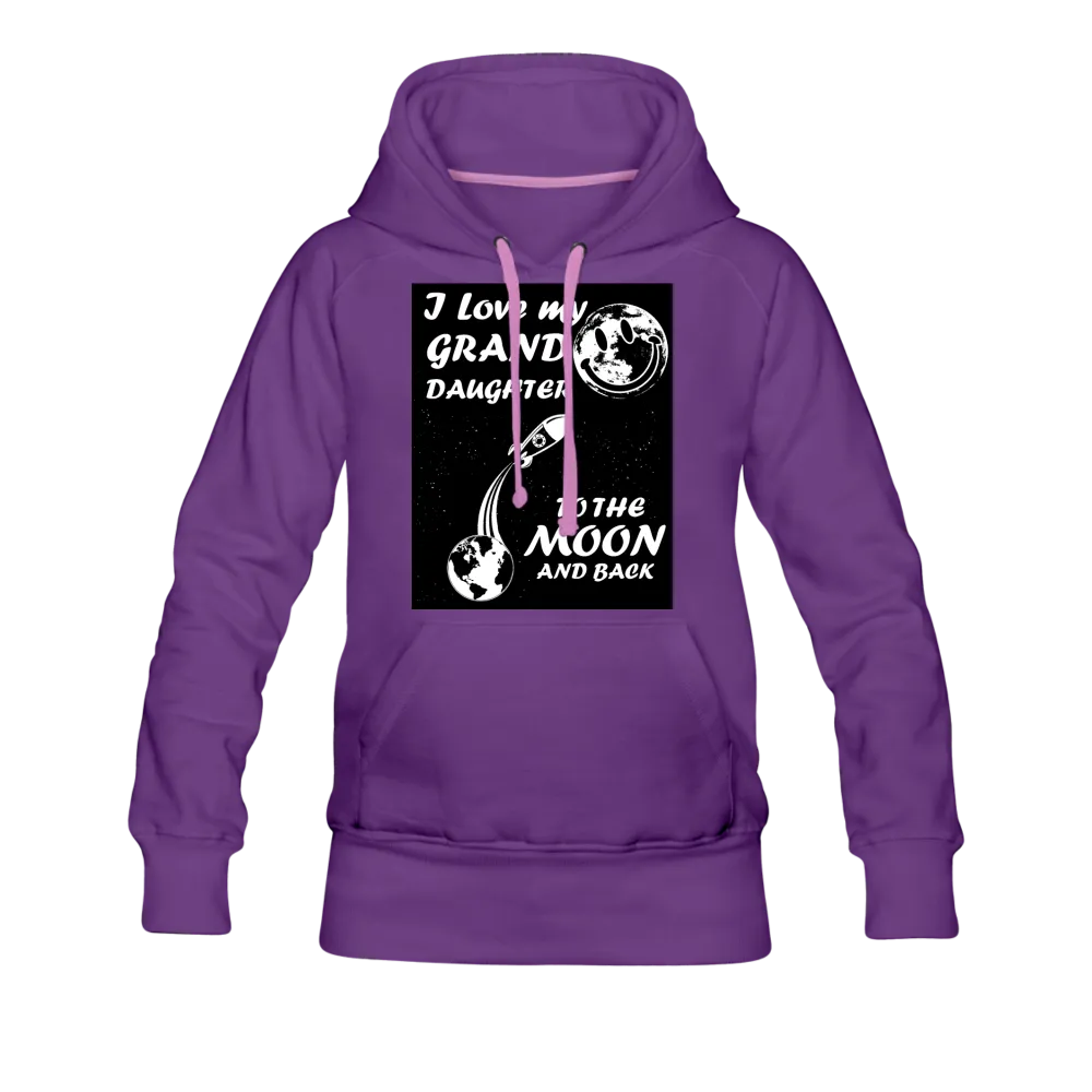 I Love My Granddaughter To the Moon & Back Women’s Premium Hoodie