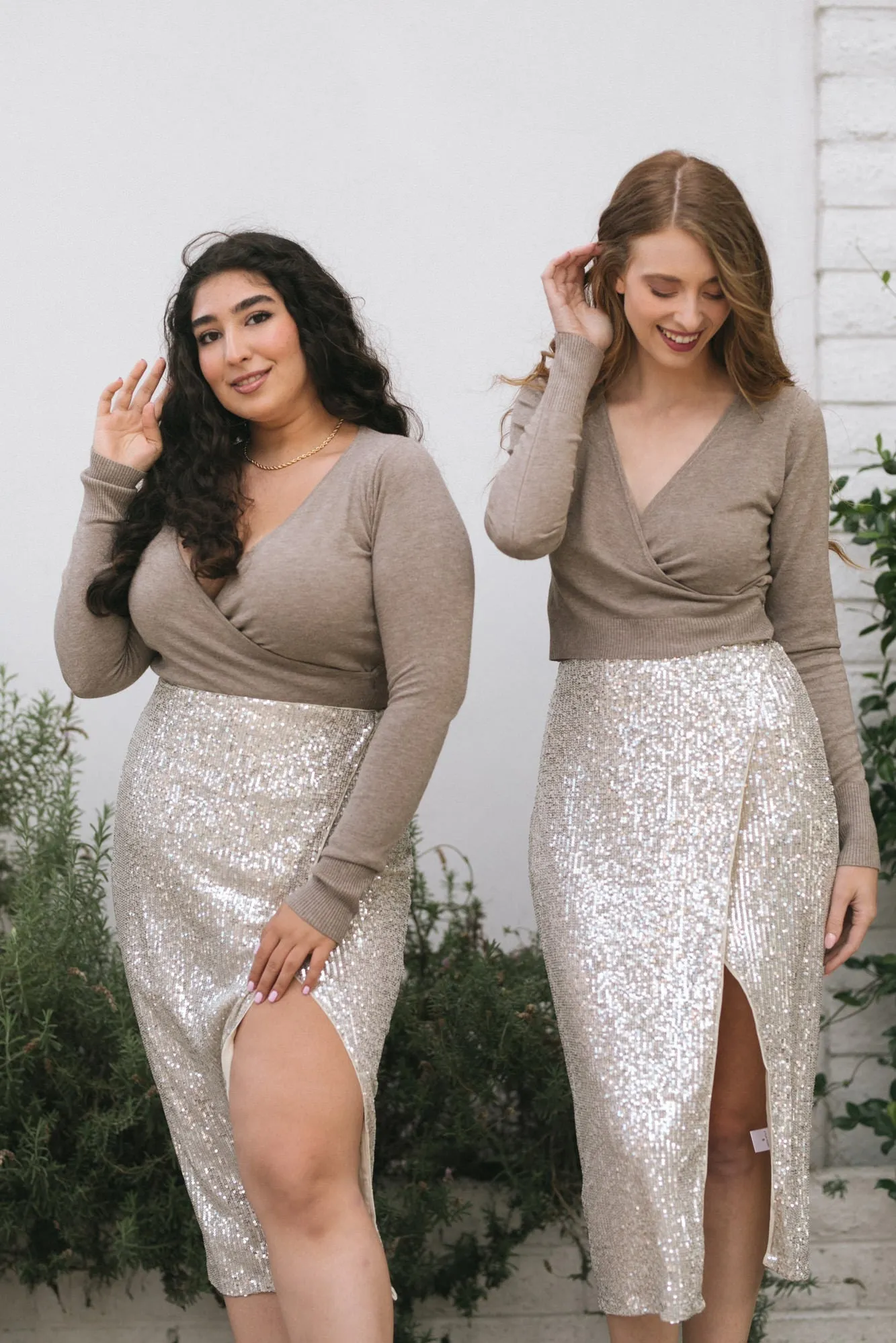 Idina Sequin Midi Skirt